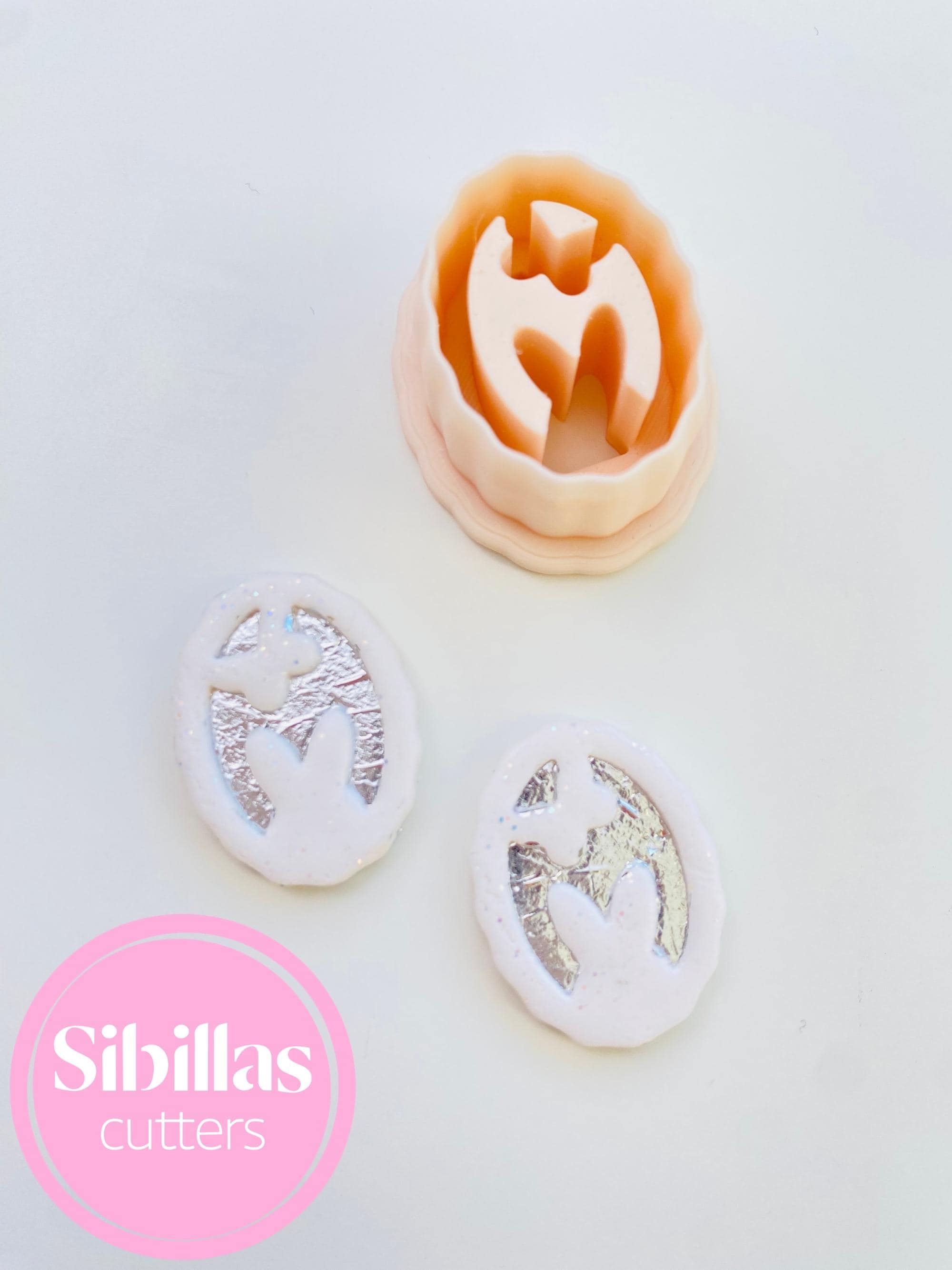 Easter clay earring cutters: spring polymer clay cutter with tapered edges