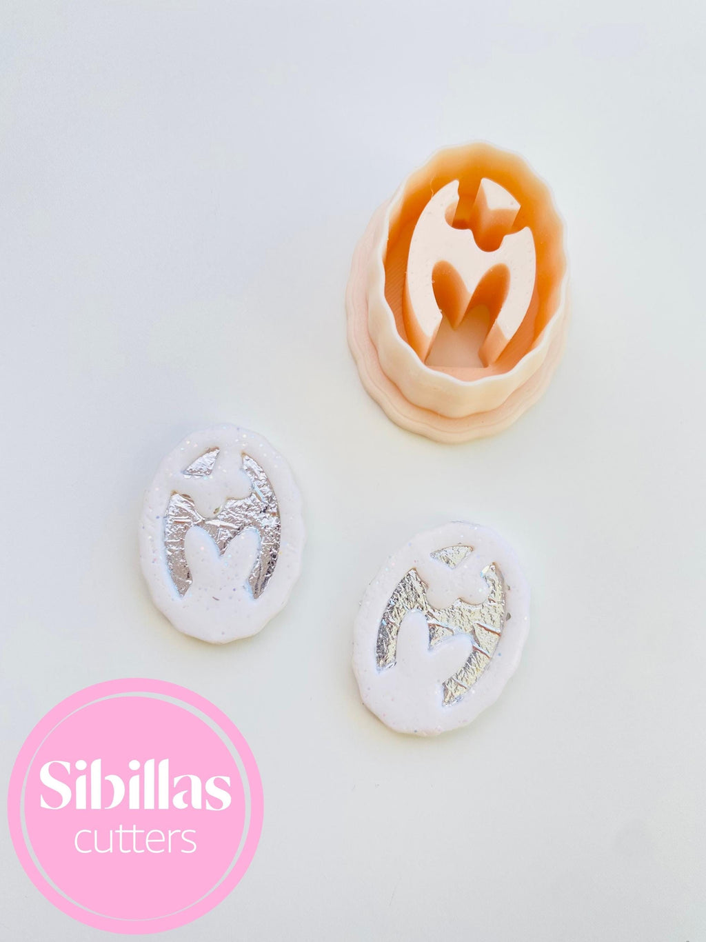 Easter clay earring cutters: spring polymer clay cutter with tapered edges