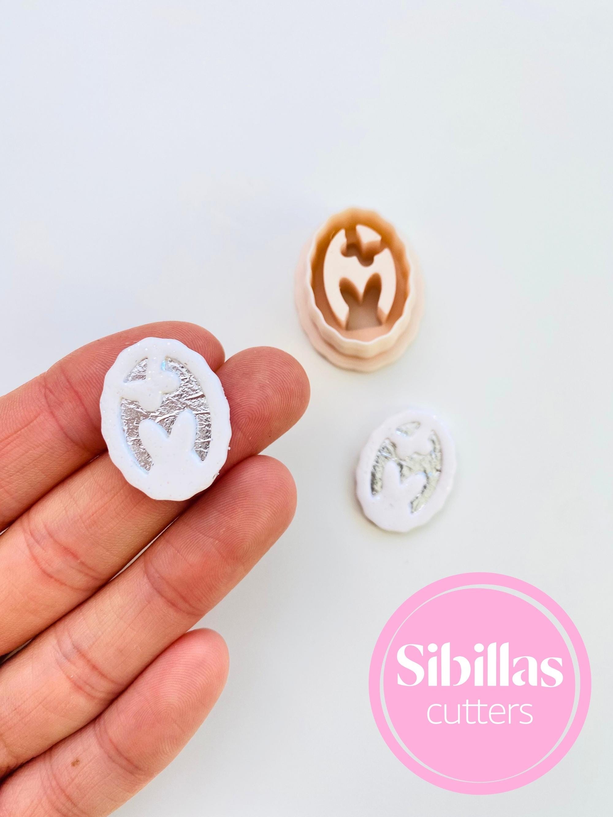 Easter clay earring cutters: spring polymer clay cutter with tapered edges