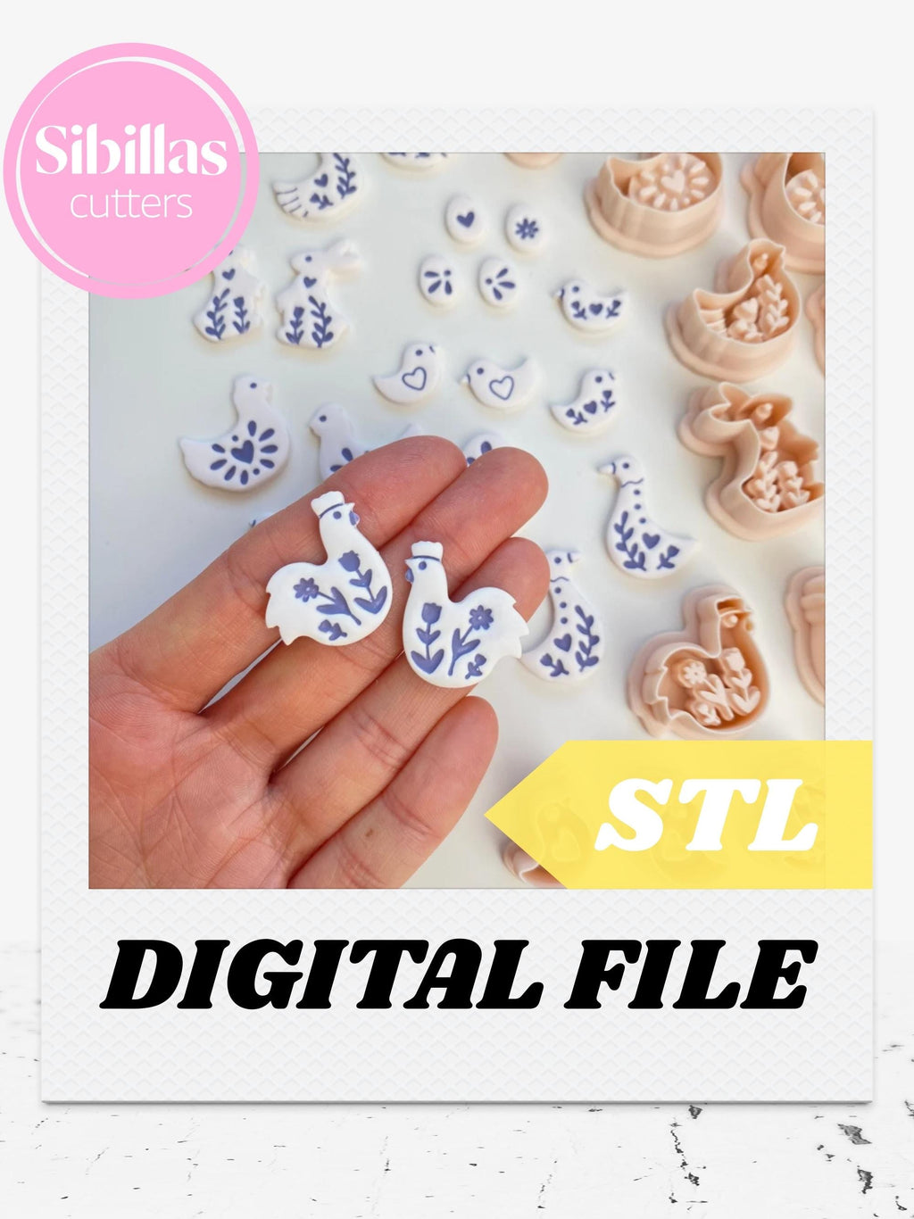 Nordic easter clay cutter STL Bundle: Scandinavian Folk Art (Digital Download)