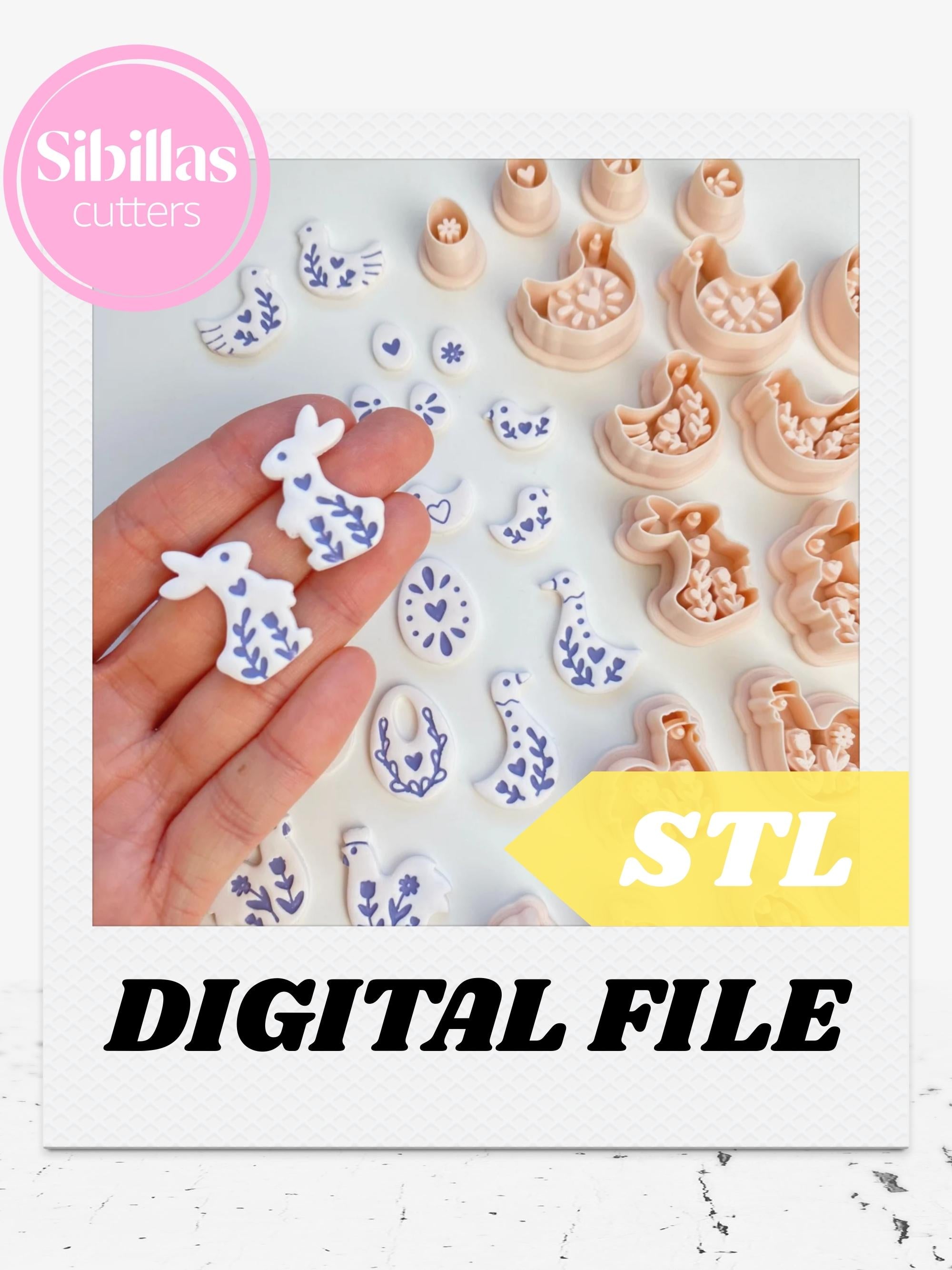 Nordic easter clay cutter STL Bundle: Scandinavian Folk Art (Digital Download)