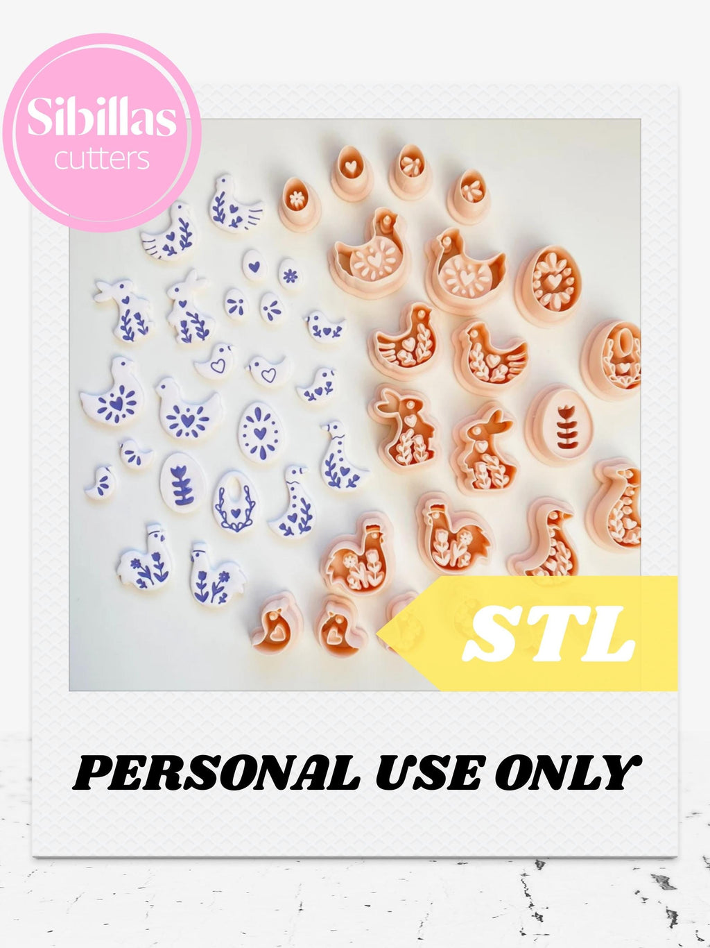 Nordic easter clay cutter STL Bundle: Scandinavian Folk Art (Digital Download)