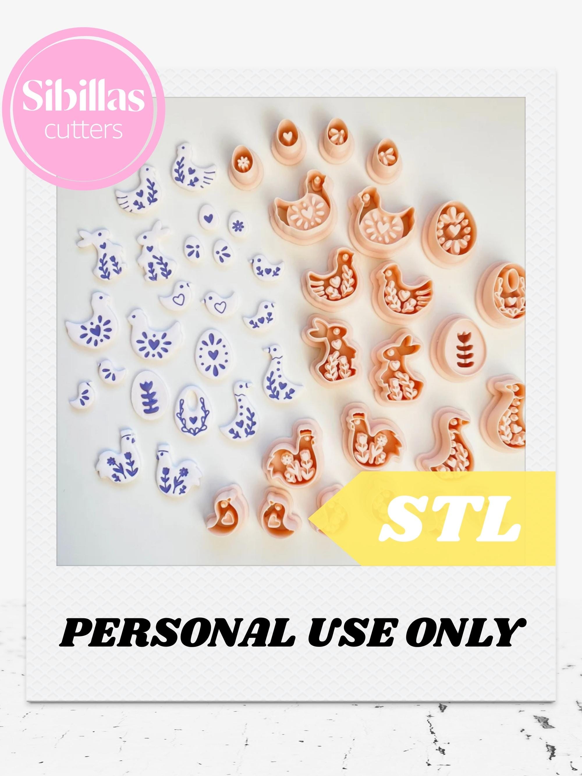Nordic easter clay cutter STL Bundle: Scandinavian Folk Art (Digital Download)
