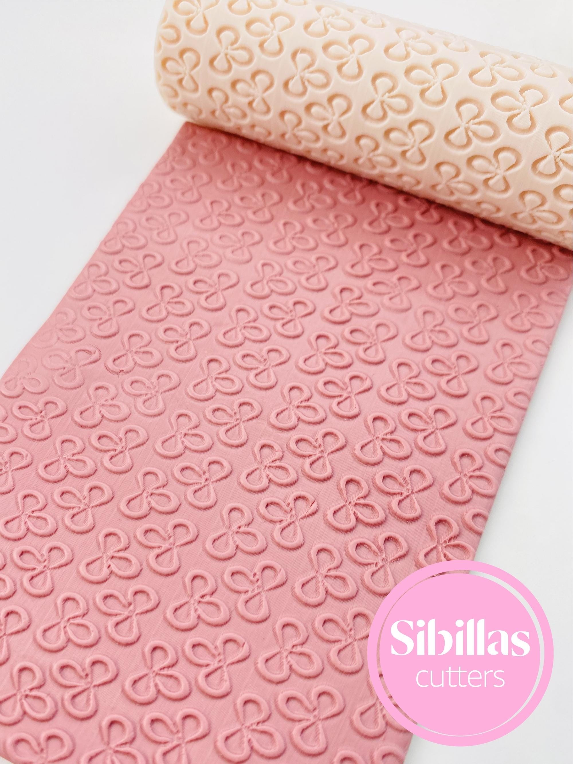 Floral clay texture roller: clover stamp polymer clay