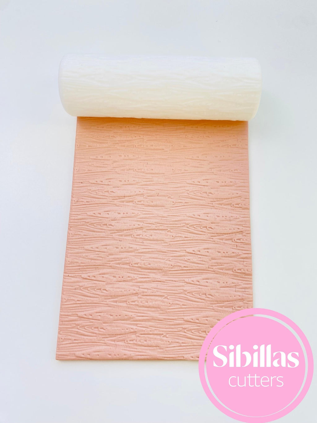 Wood grain texture roller: Bookshelf Clay Embossing Tool for Crafting & DIY Projects