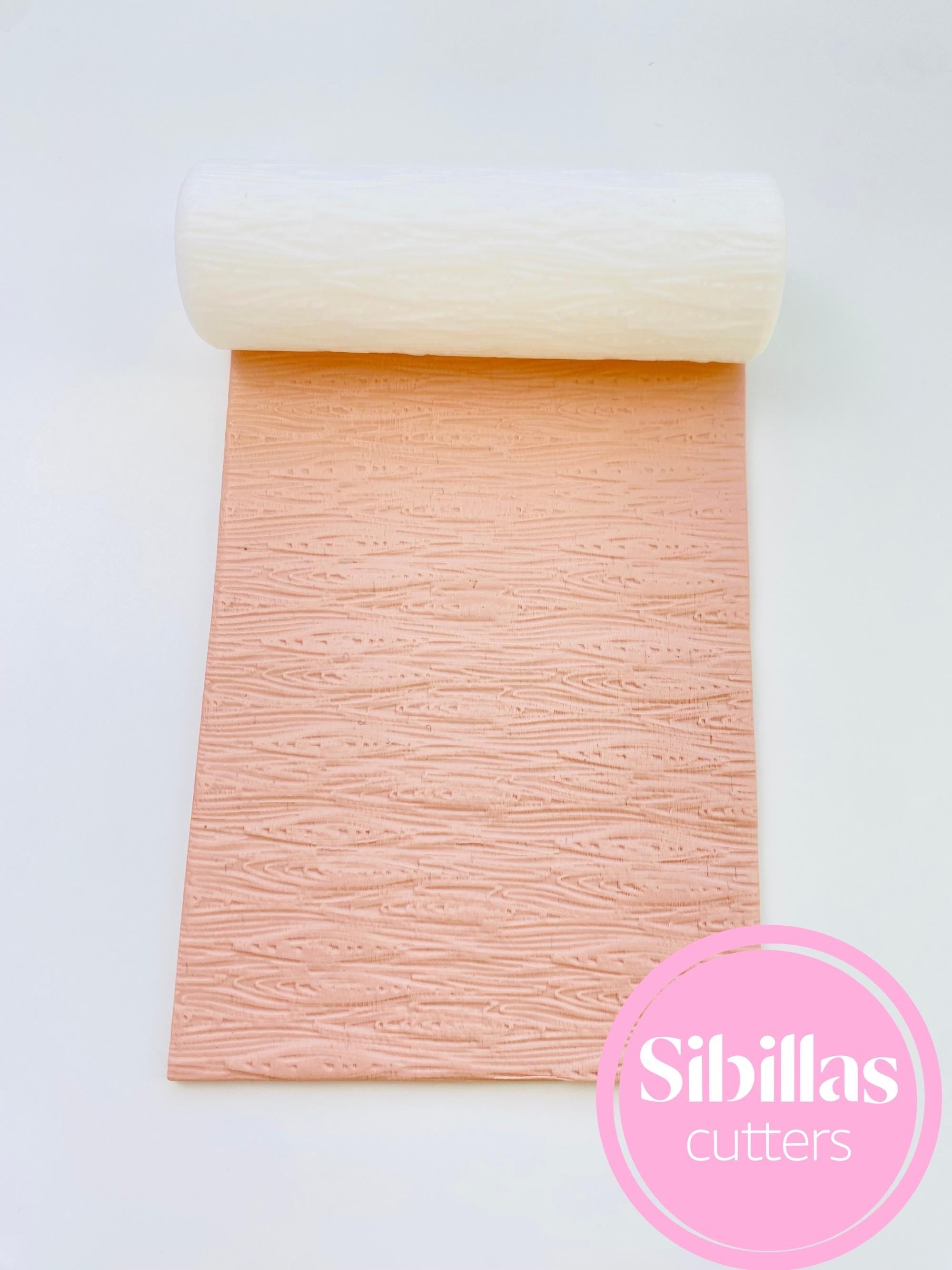 Wood grain texture roller: Bookshelf Clay Embossing Tool for Crafting & DIY Projects