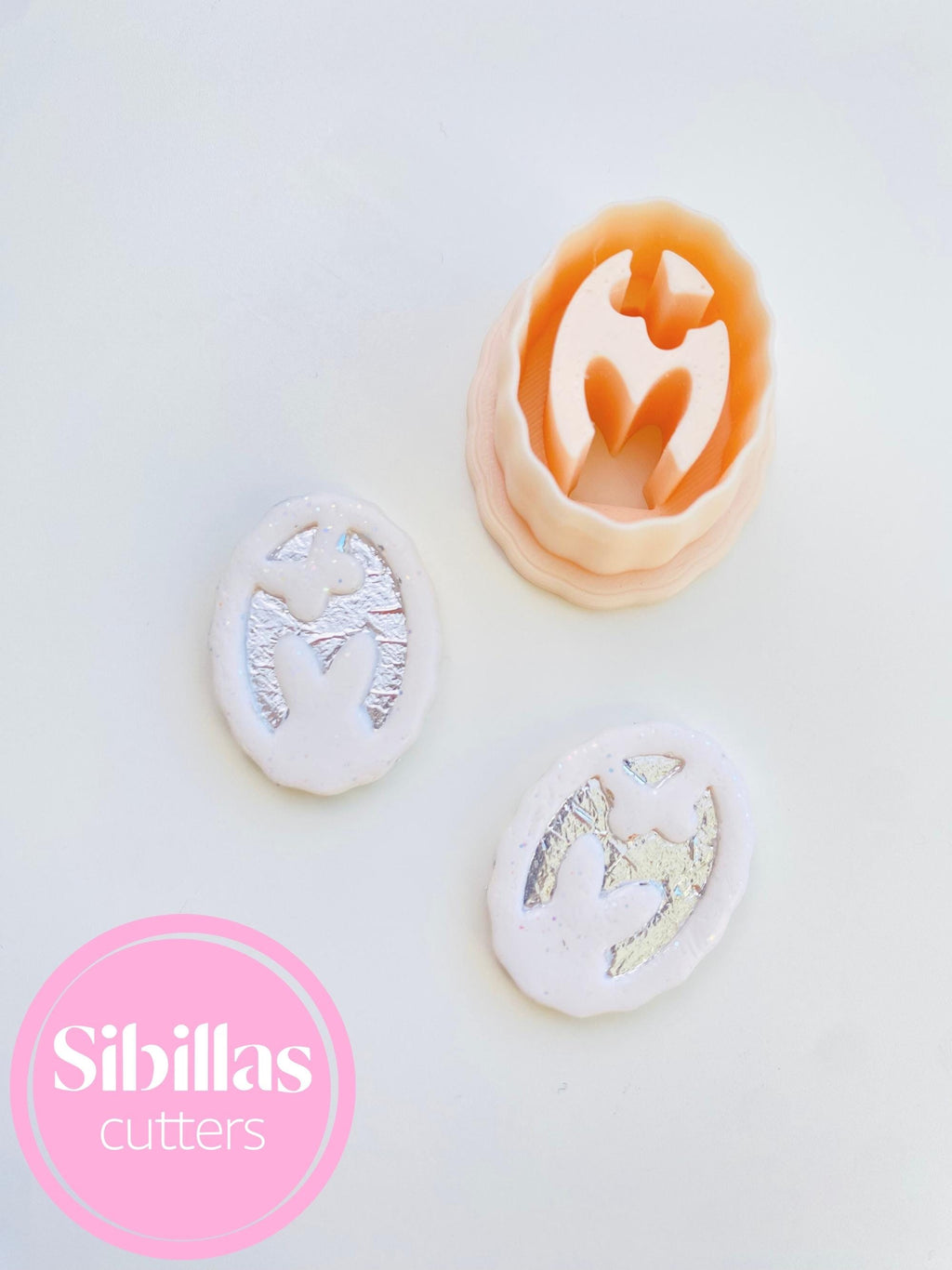 Easter clay earring cutters: spring polymer clay cutter with tapered edges
