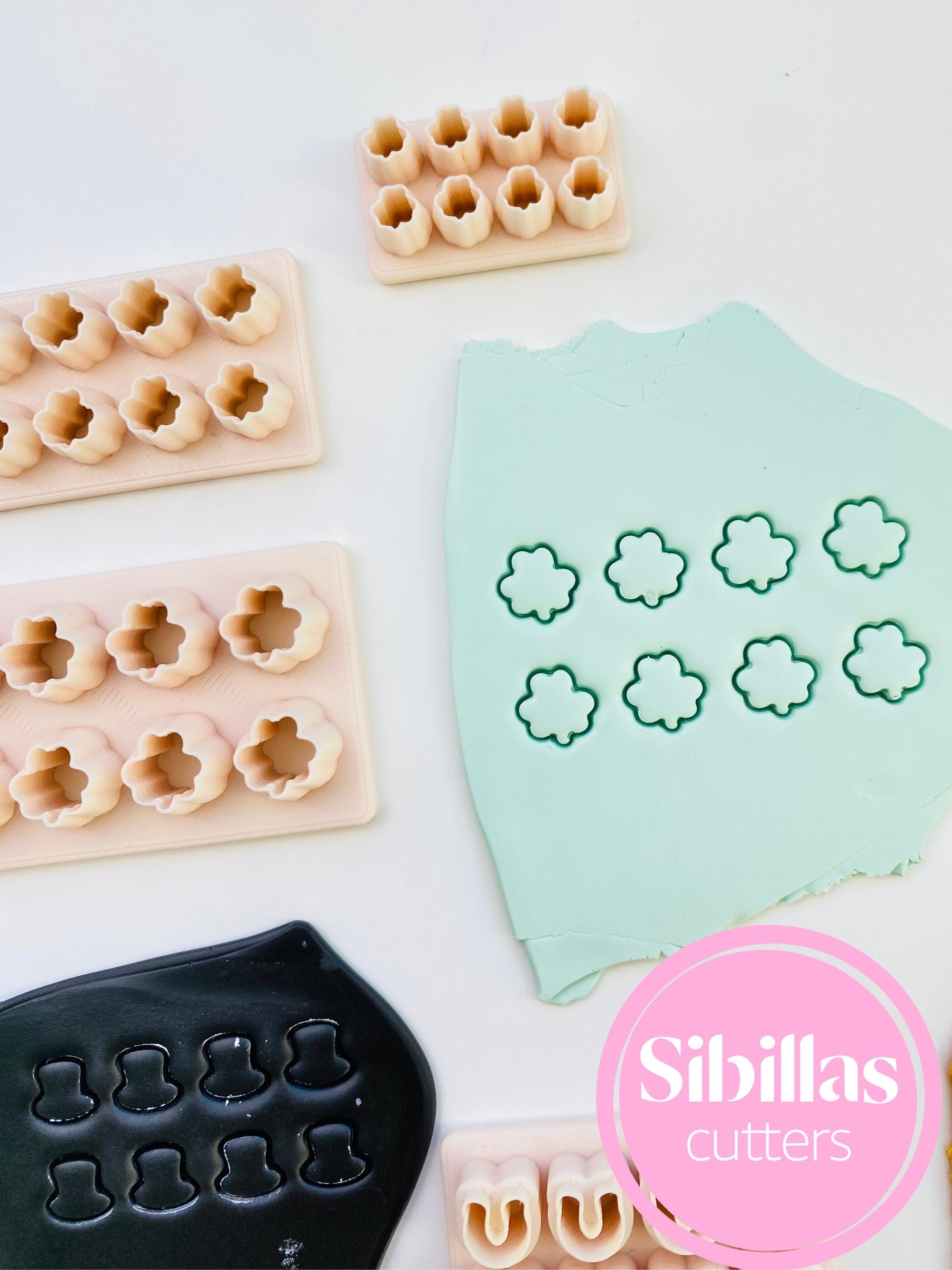 Micro clay cutters: St patrick day clay earring cutters - cluster cutters
