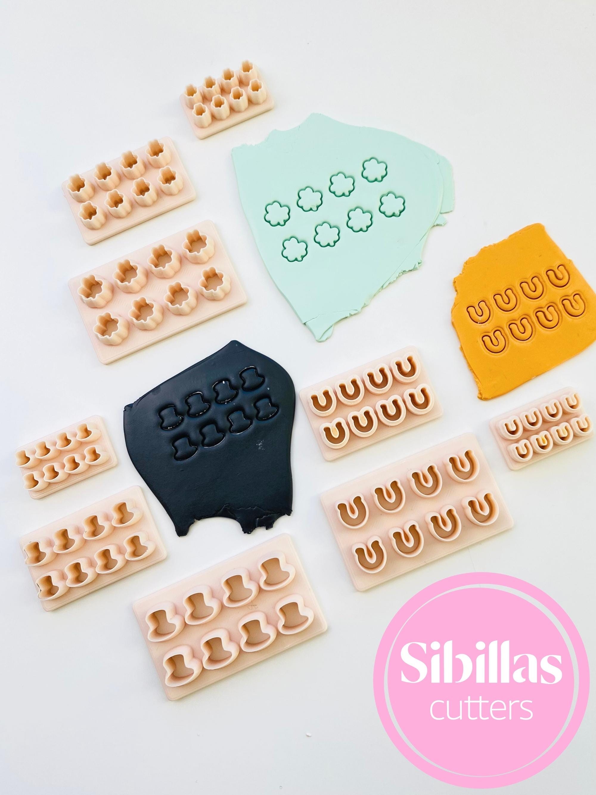 Micro clay cutters: St patrick day clay earring cutters - cluster cutters