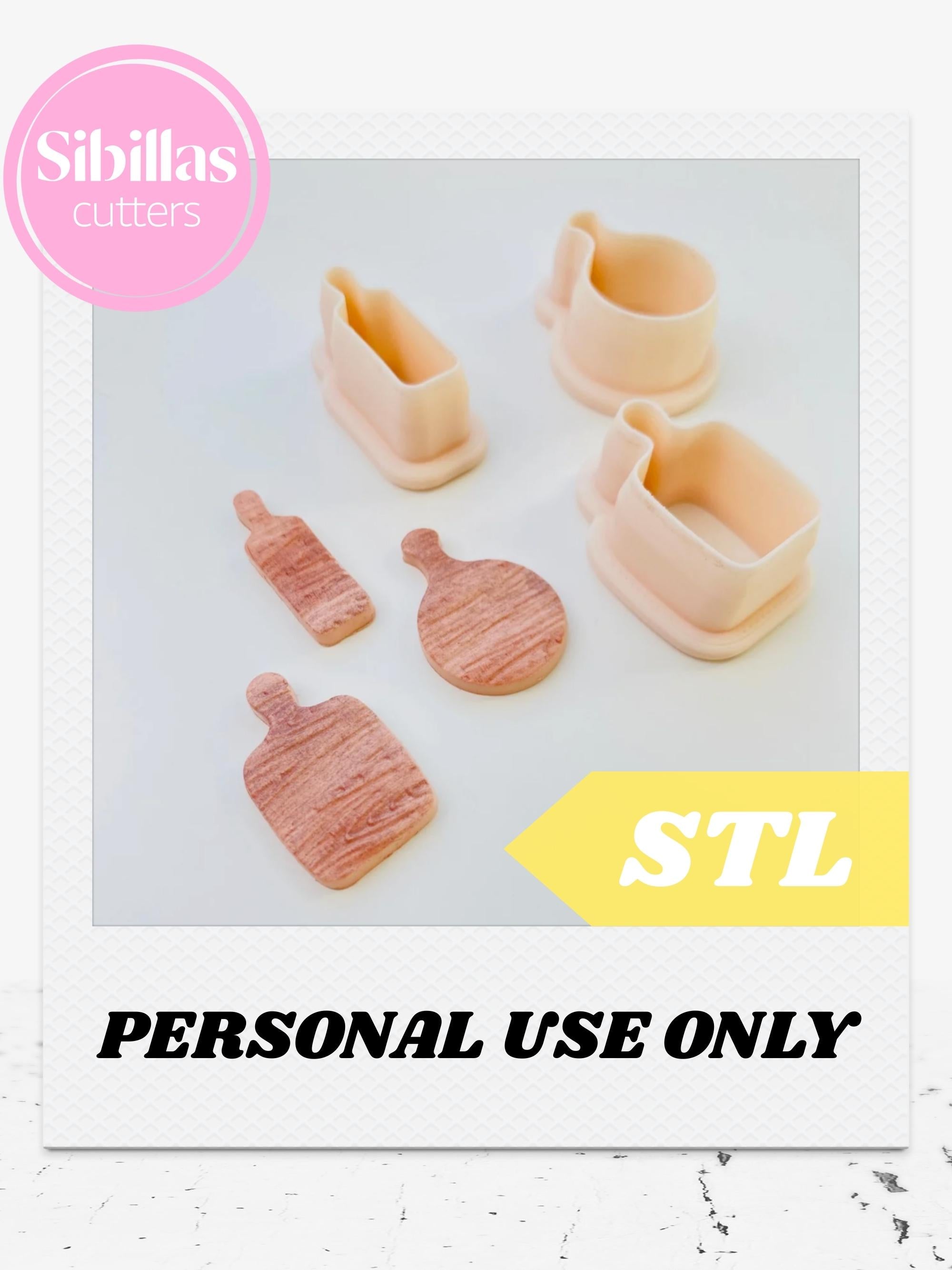 Charcuterie boards clay cutters STL: Tool for make clay earring (Digital Download)