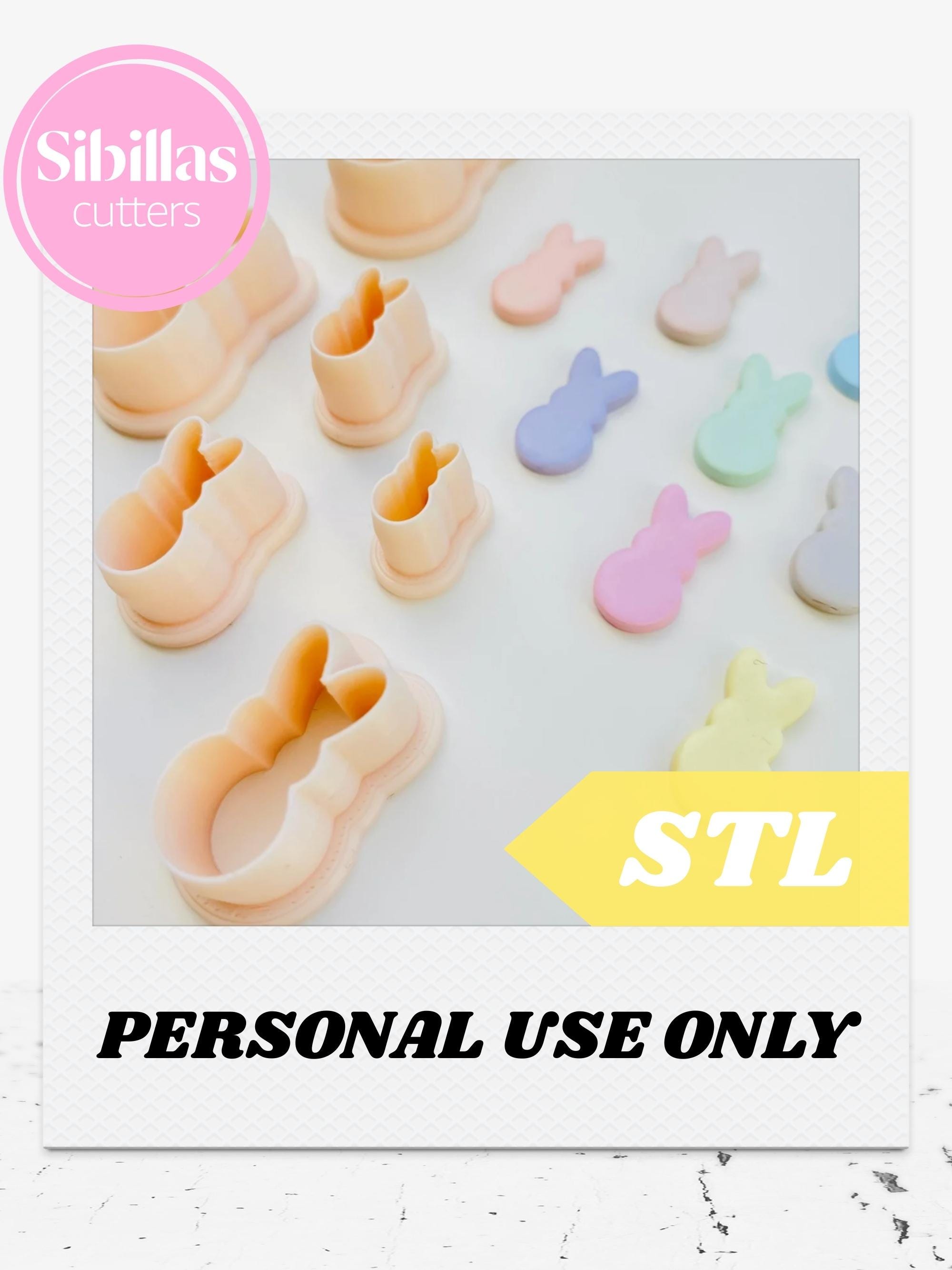 Rabbit clay cutters STL: easter clay earring cutters (Digital Download)