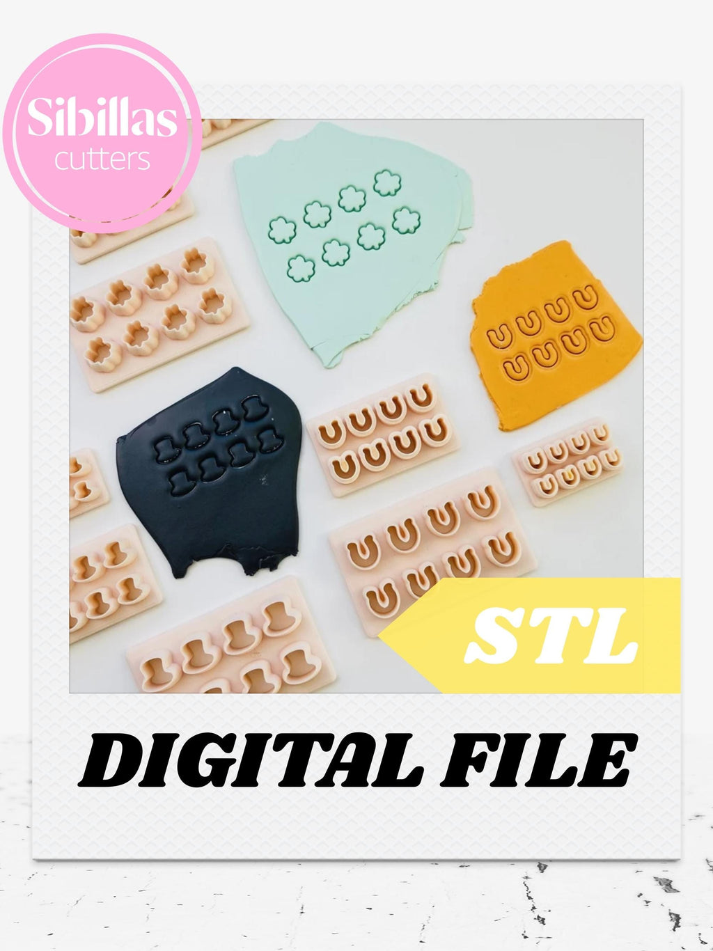 Shamrock micro clay cutters STL: St patrick day clay earring cutters - cluster cutters (Digital Download)