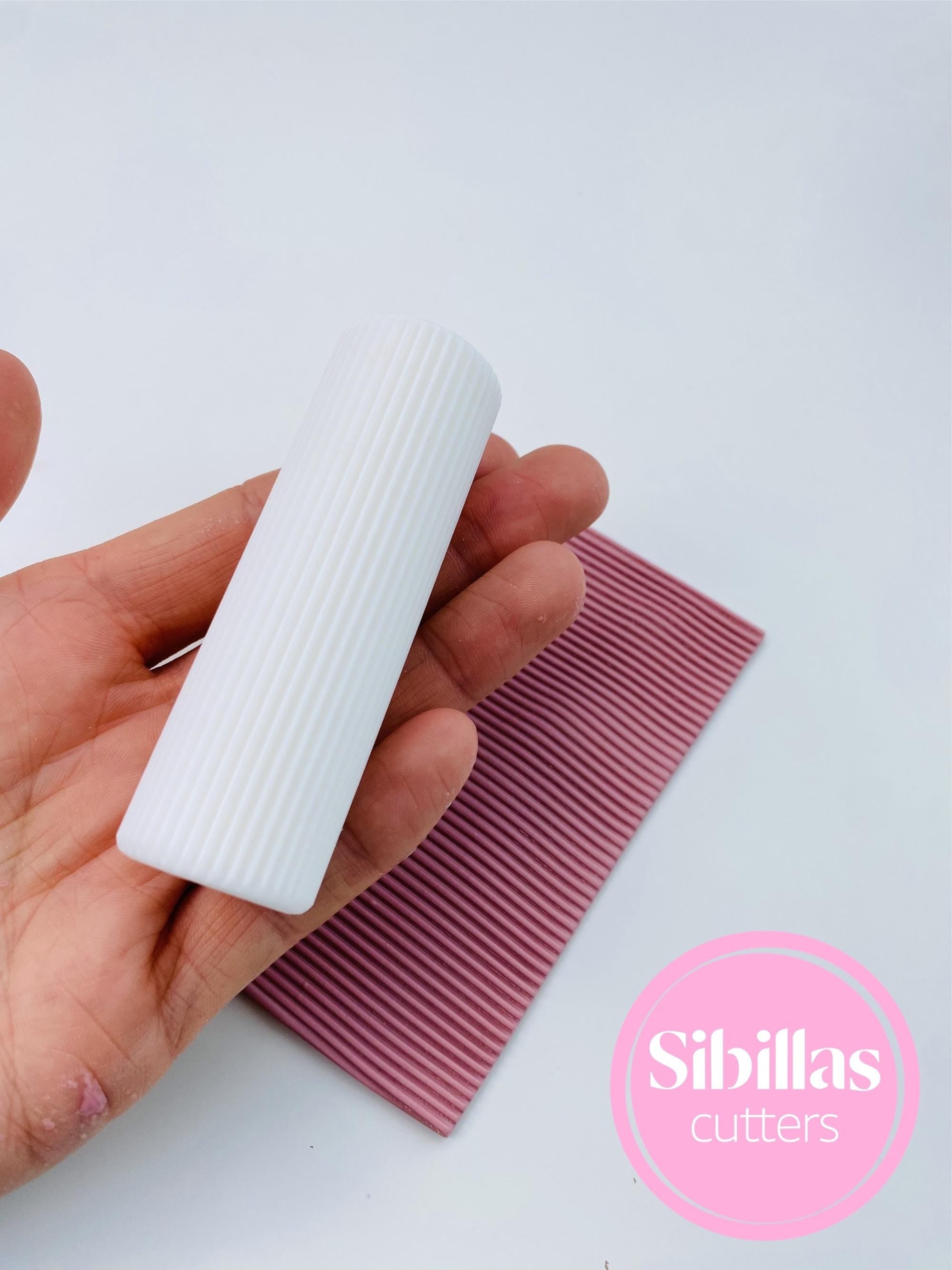 Lines texture roller: Organic clay hand roller for polymer clay and ceramic