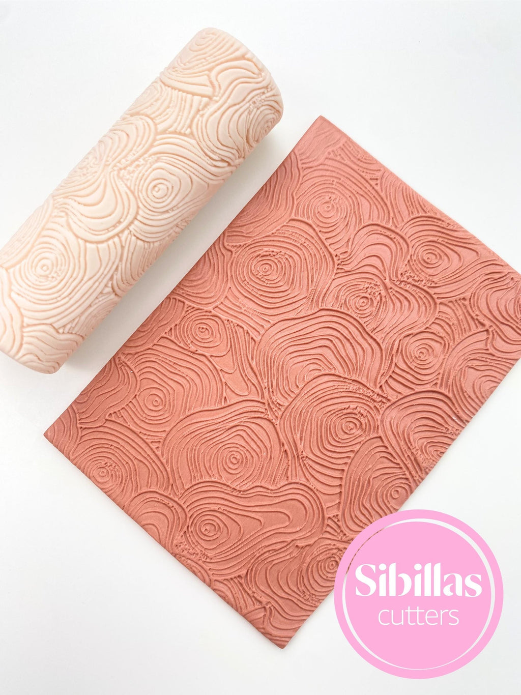 Wood grain texture roller: Organic polymer Clay & Ceramic Tool