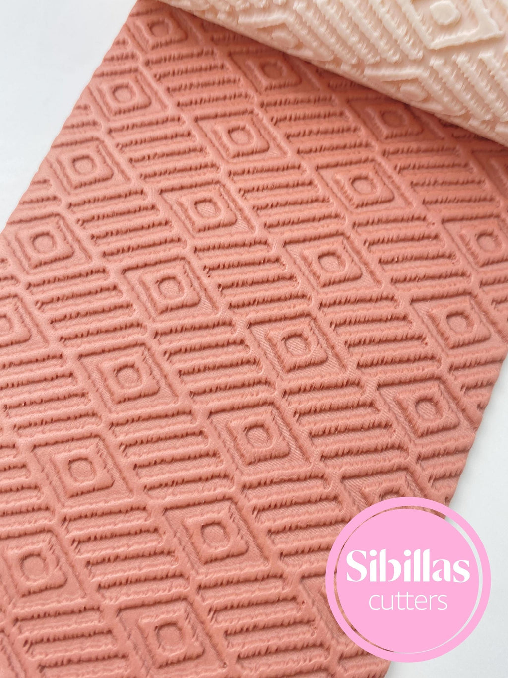 Southwestern clay roller: Geometric polymer clay embossing stamps