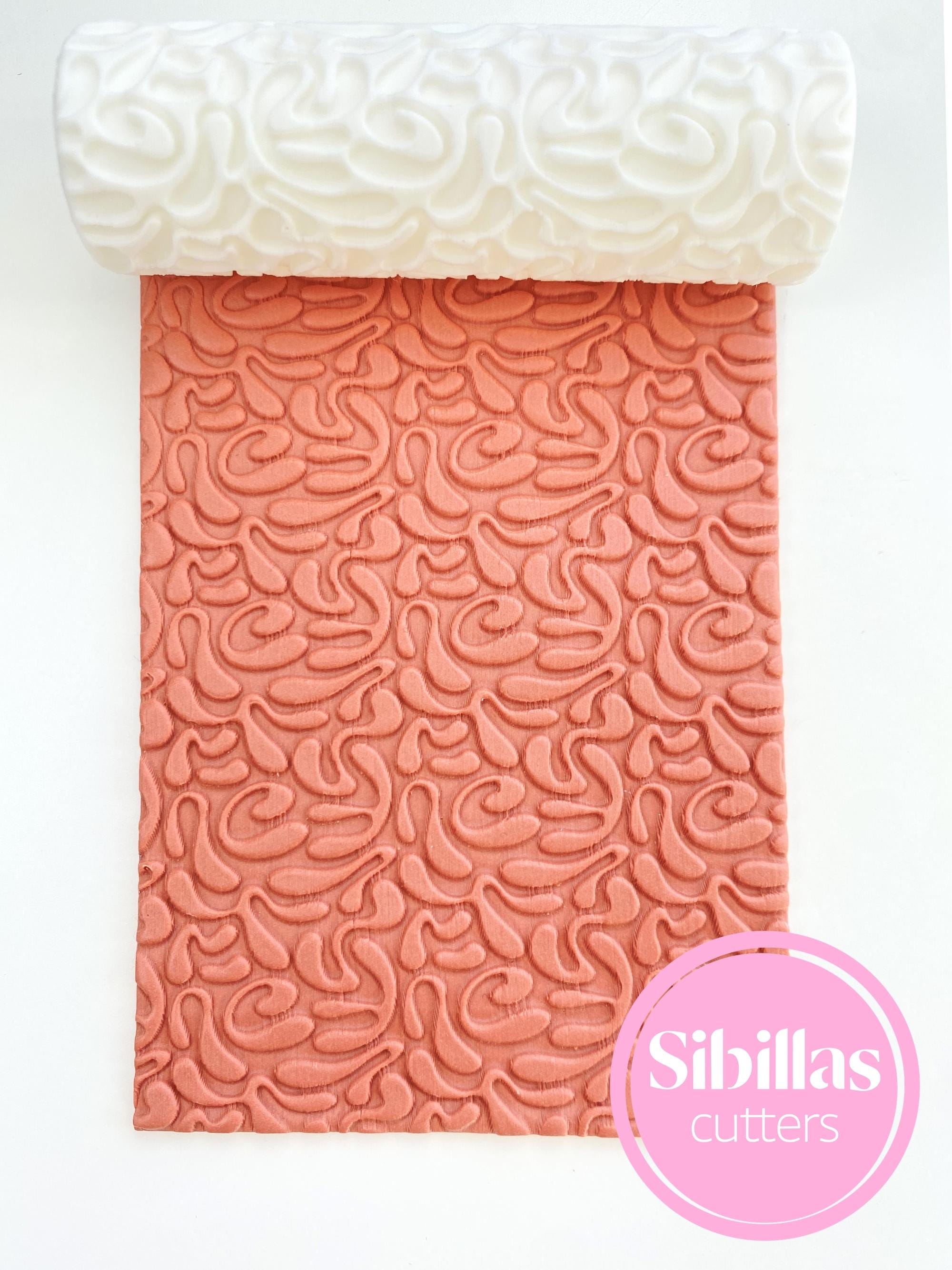 Polymer clay earring texture rollers: boho clay stamps