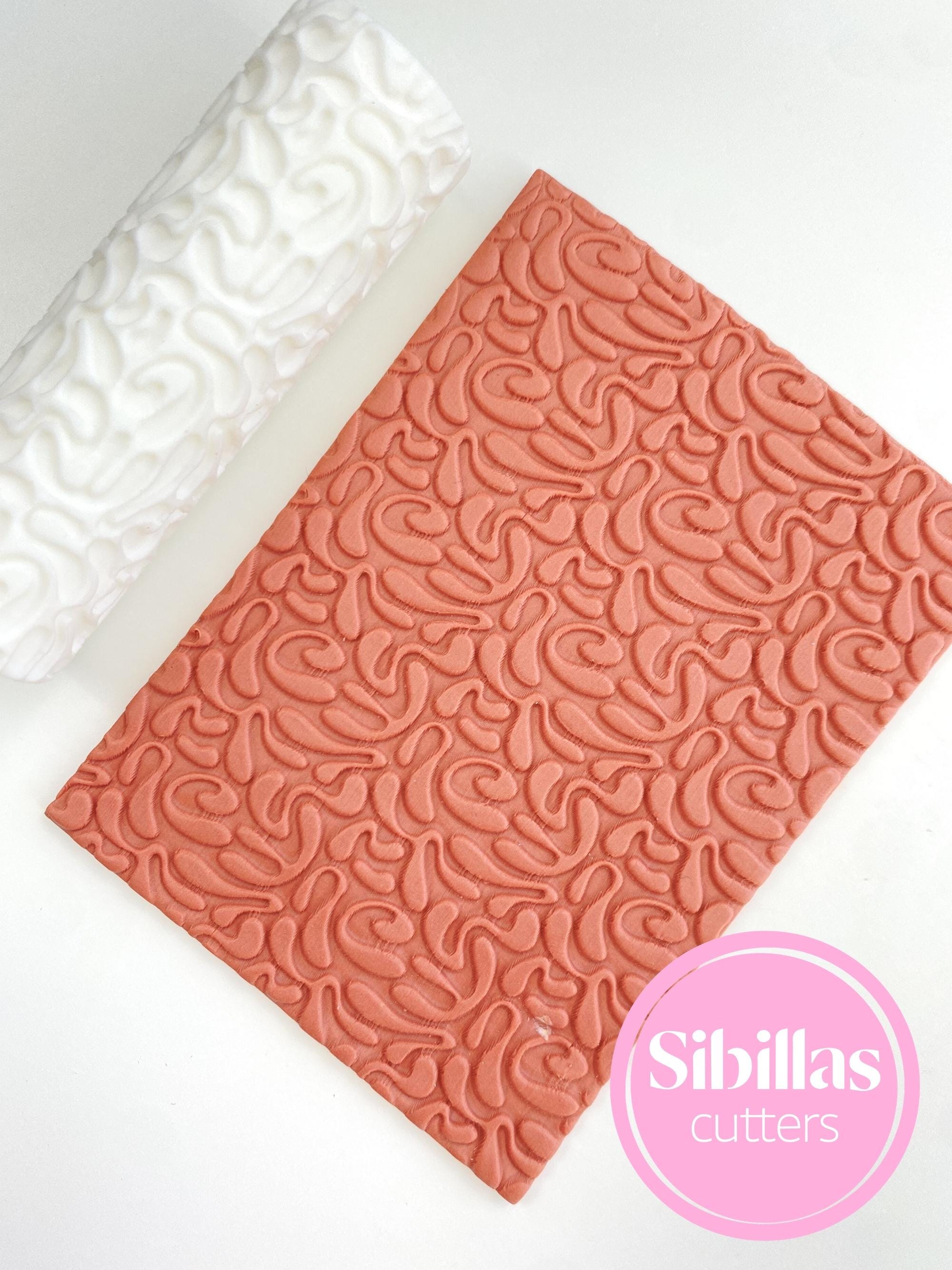 Polymer clay earring texture rollers: boho clay stamps