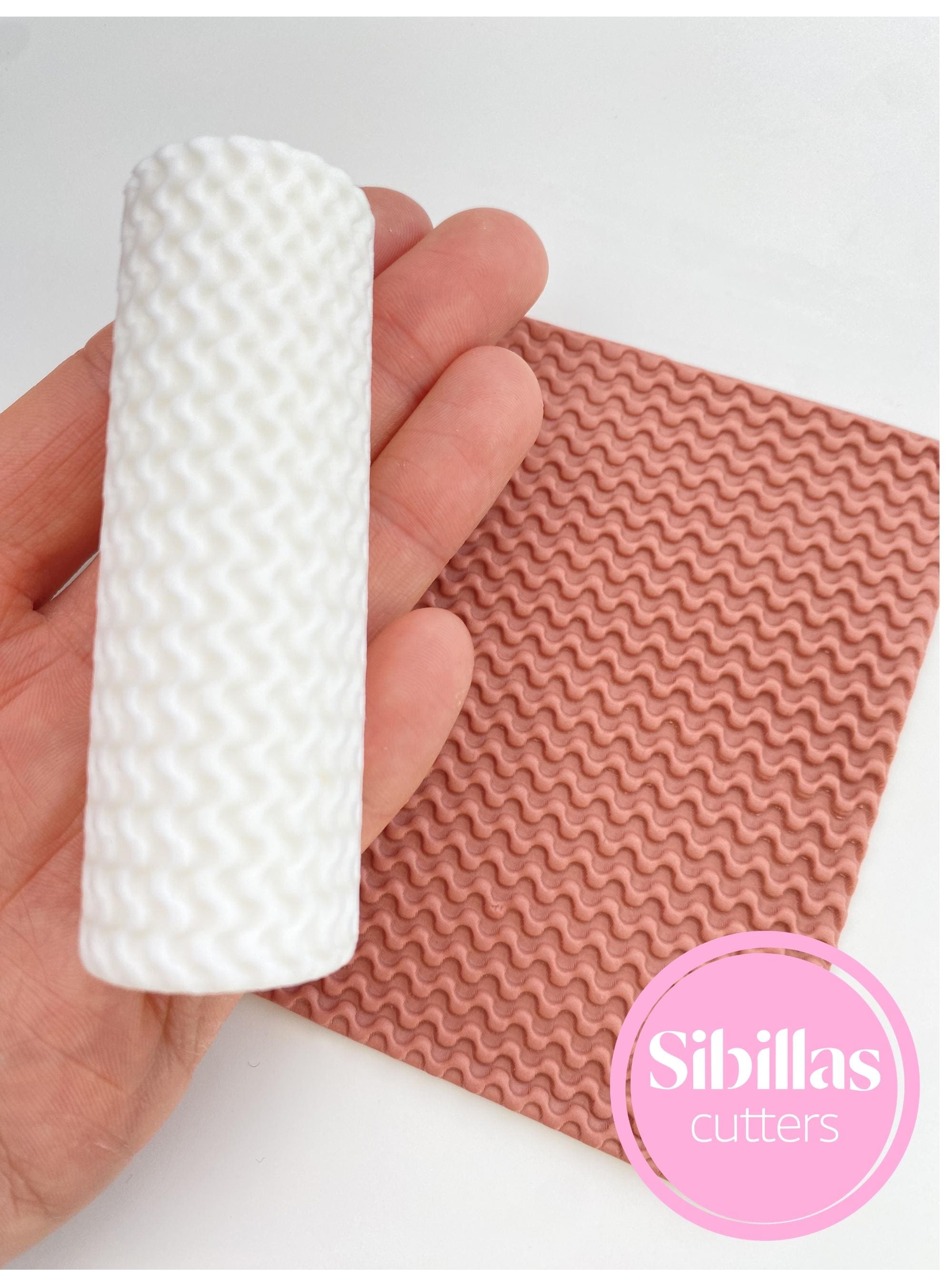 Lines texture roller: Organic hand roller for polymer clay and ceramic