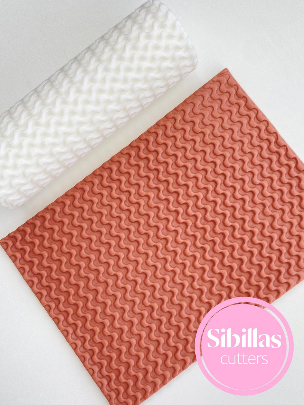 Lines texture roller: Organic hand roller for polymer clay and ceramic