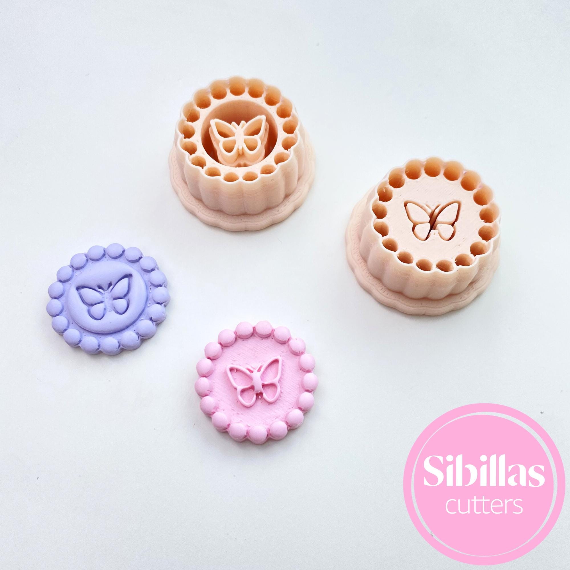 Butterfly polymer clay cutters: Spring clay earring supply