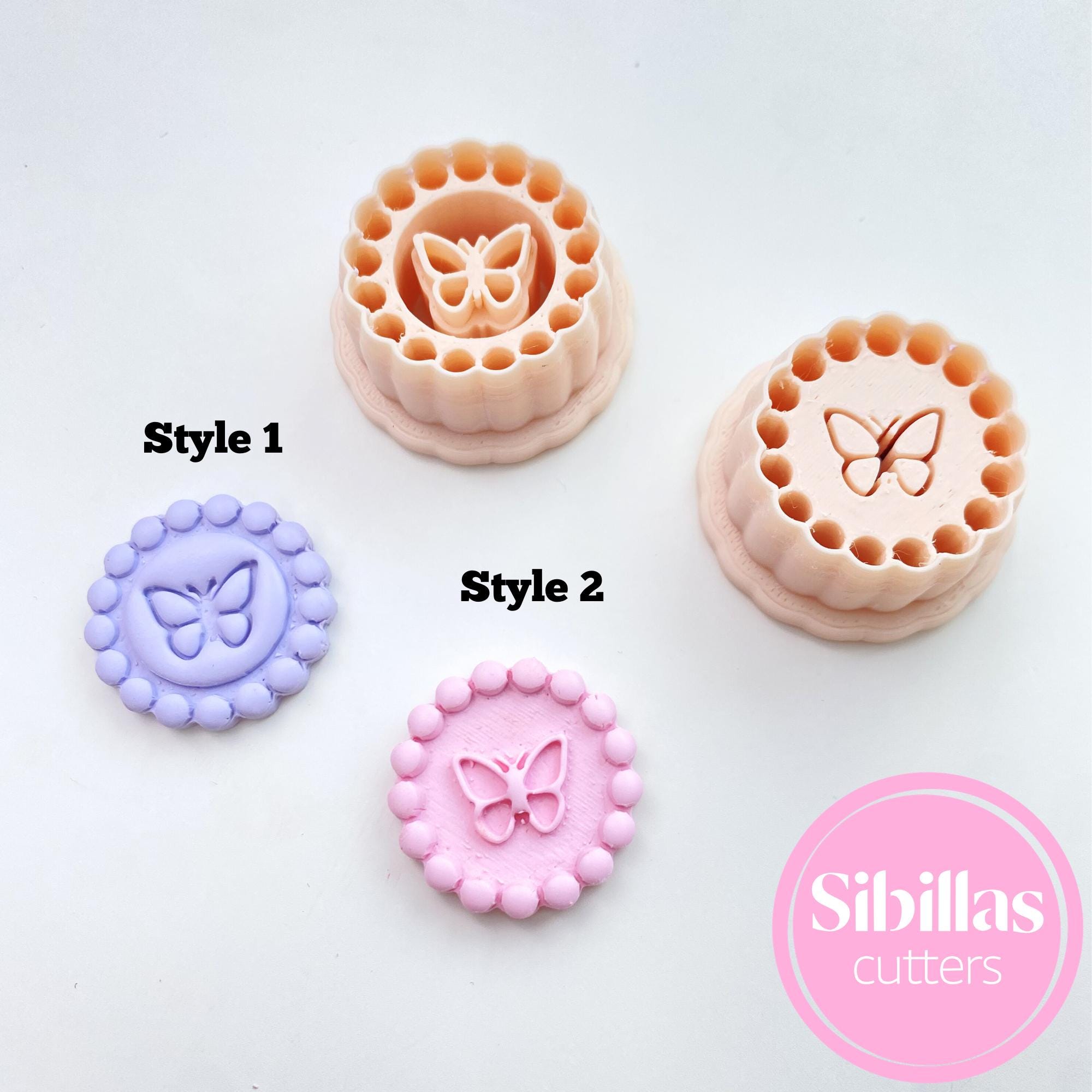 Butterfly polymer clay cutters: Spring clay earring supply
