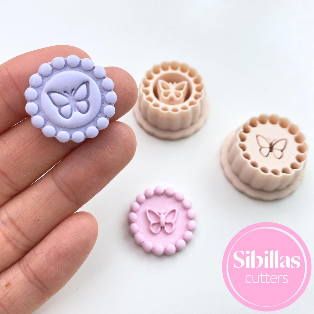 Butterfly polymer clay cutters: Spring clay earring supply