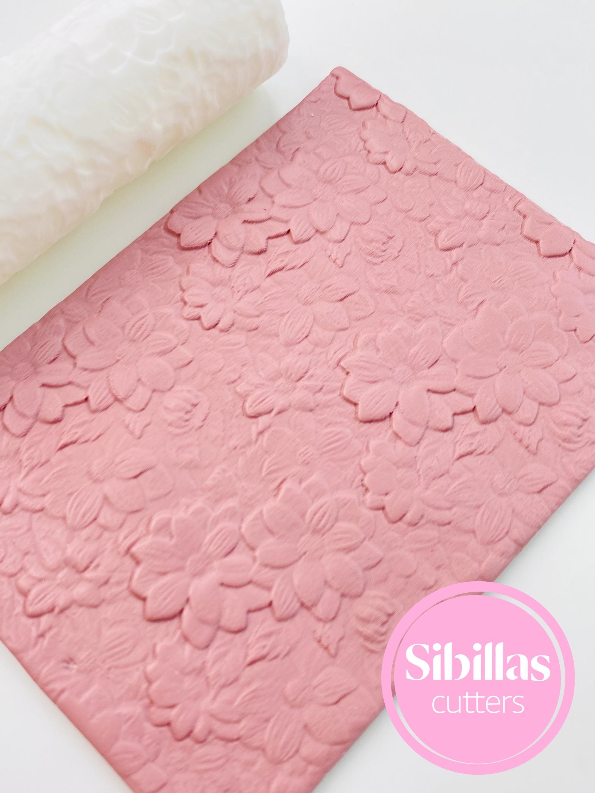 Floral clay rollers: meadow flowers clay stamp