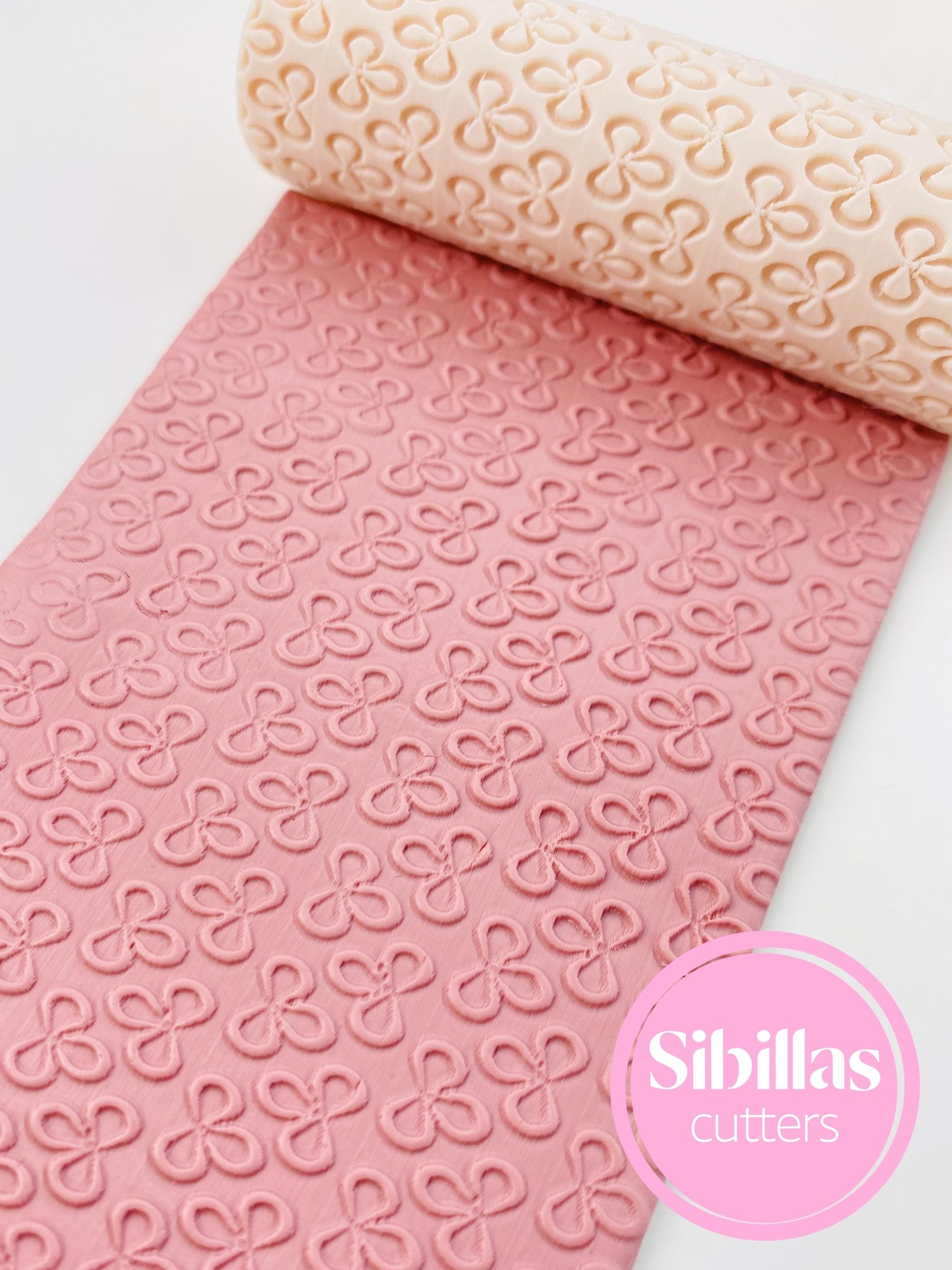 Floral clay texture roller: clover stamp polymer clay