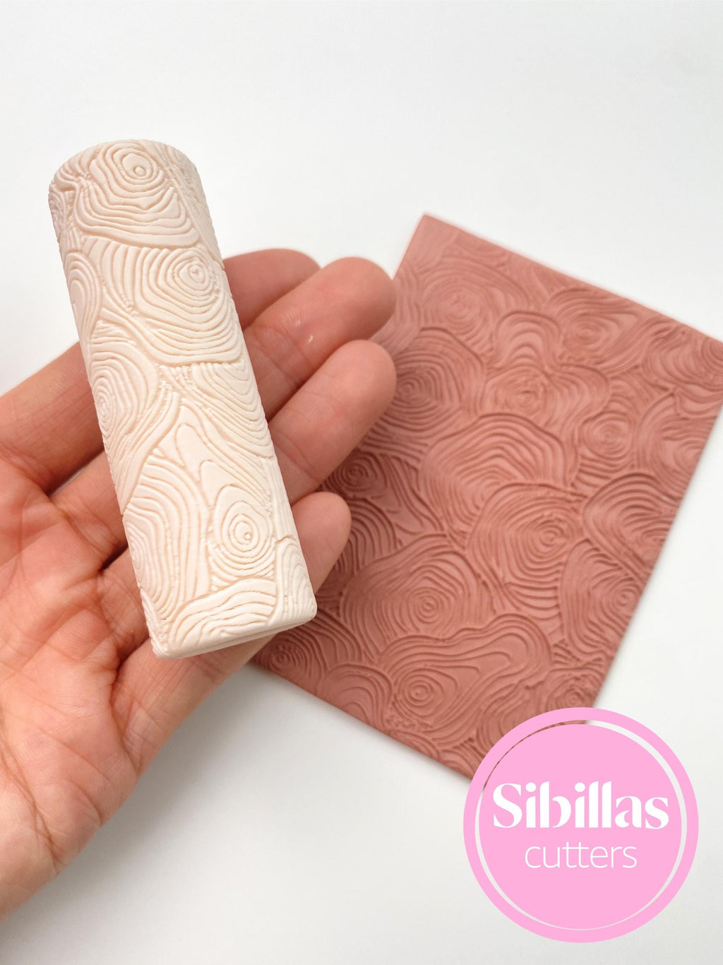 Wood grain texture roller: Organic polymer Clay & Ceramic Tool