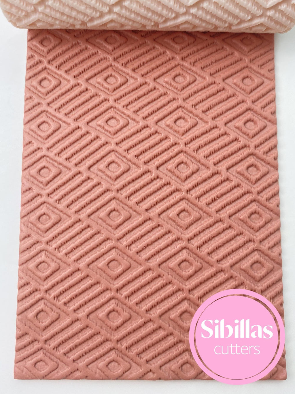 Southwestern clay roller: Geometric polymer clay embossing stamps
