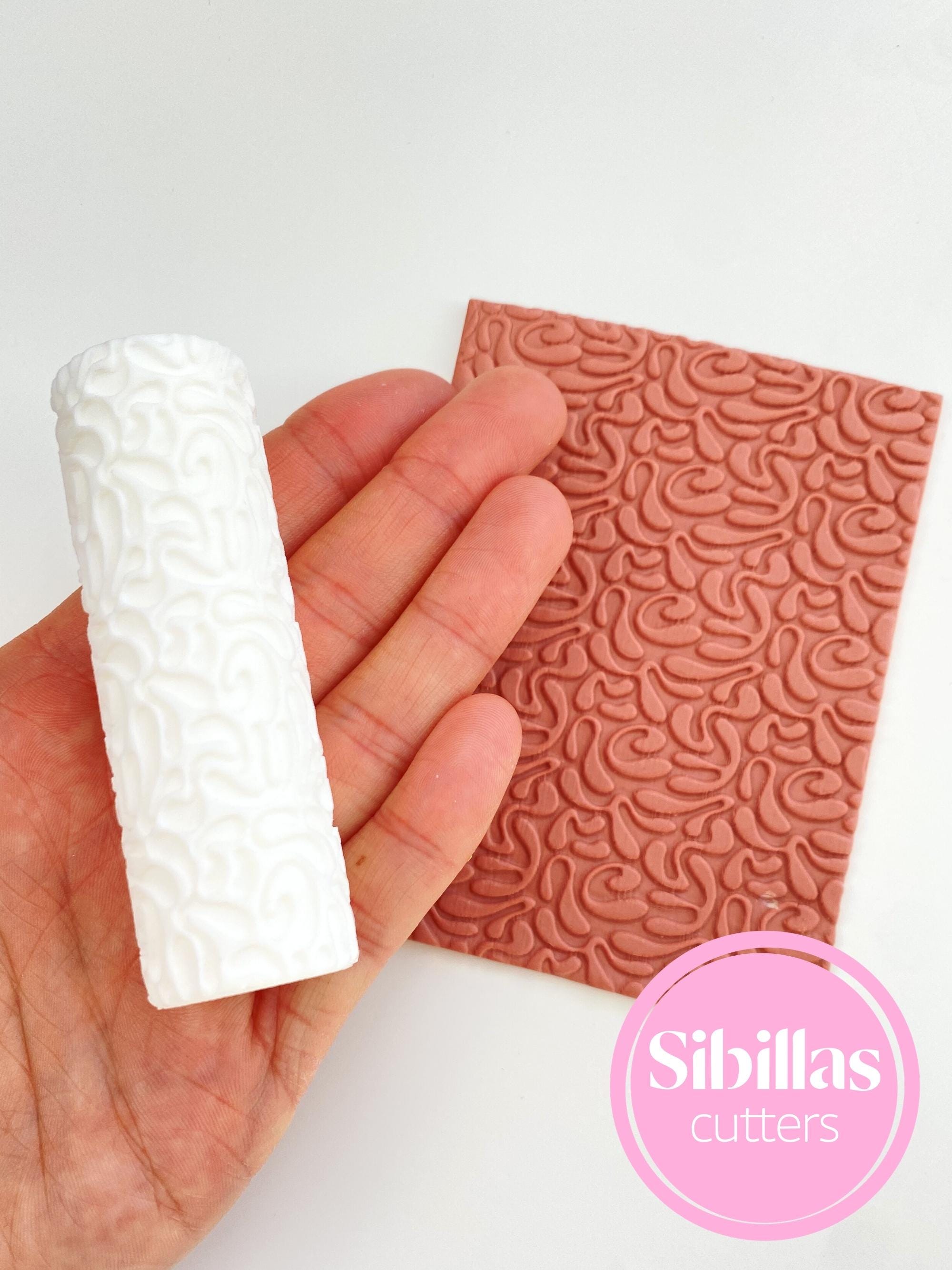 Polymer clay earring texture rollers: boho clay stamps