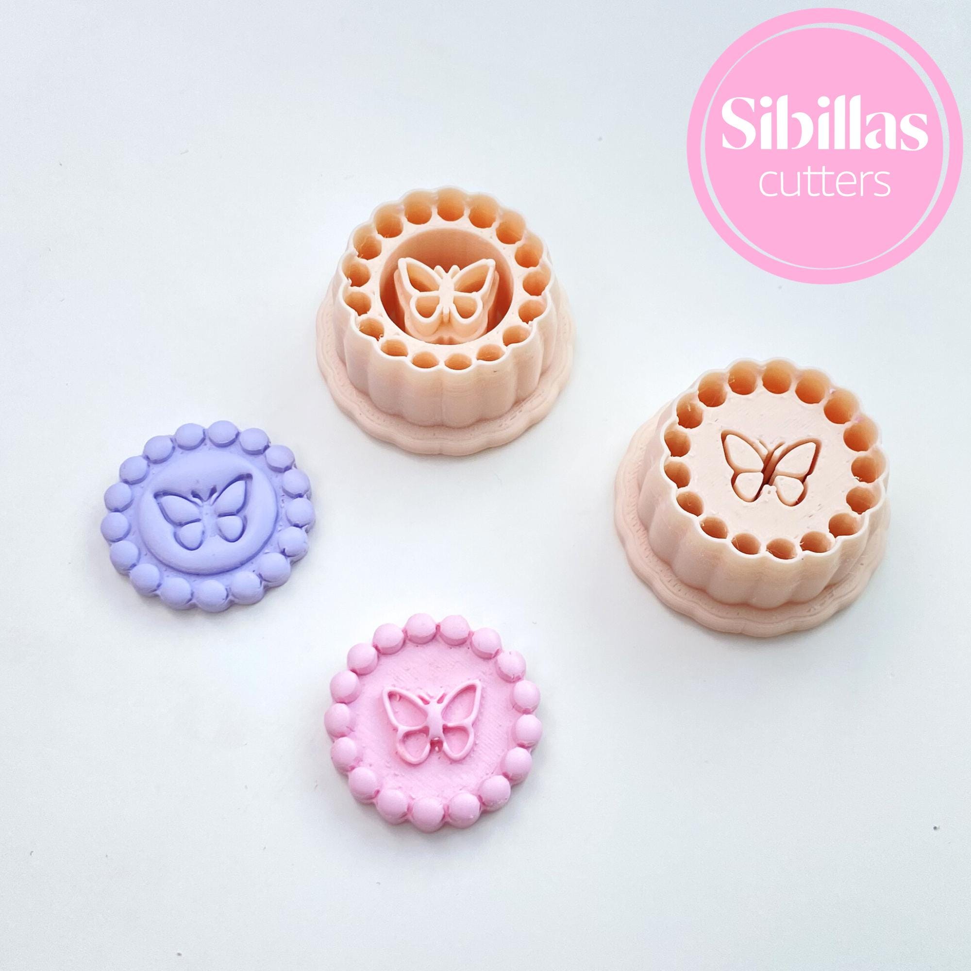 Butterfly polymer clay cutters: Spring clay earring supply