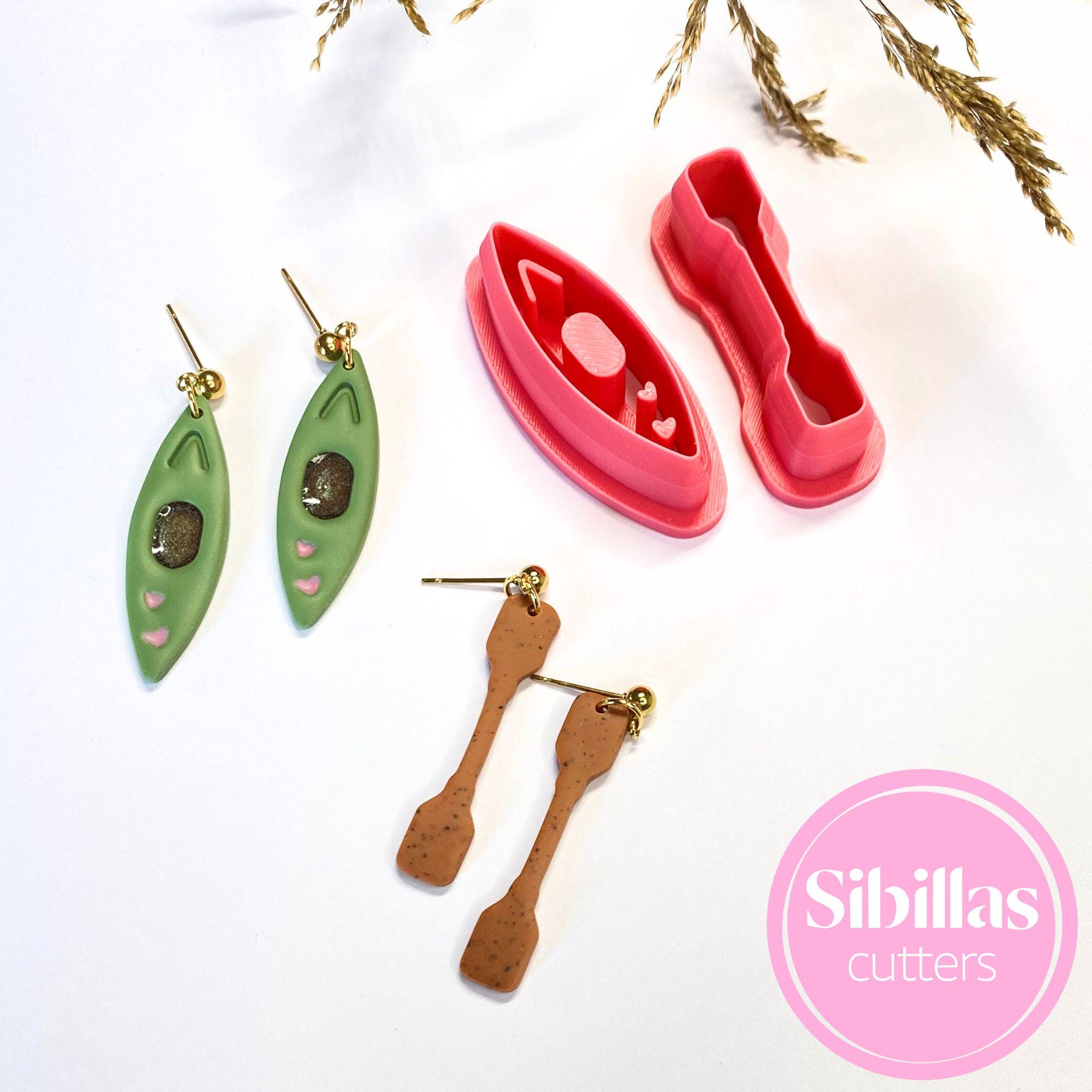 DIY jewelry tool: kayak polymer clay cutters for boho earrings and creative projects