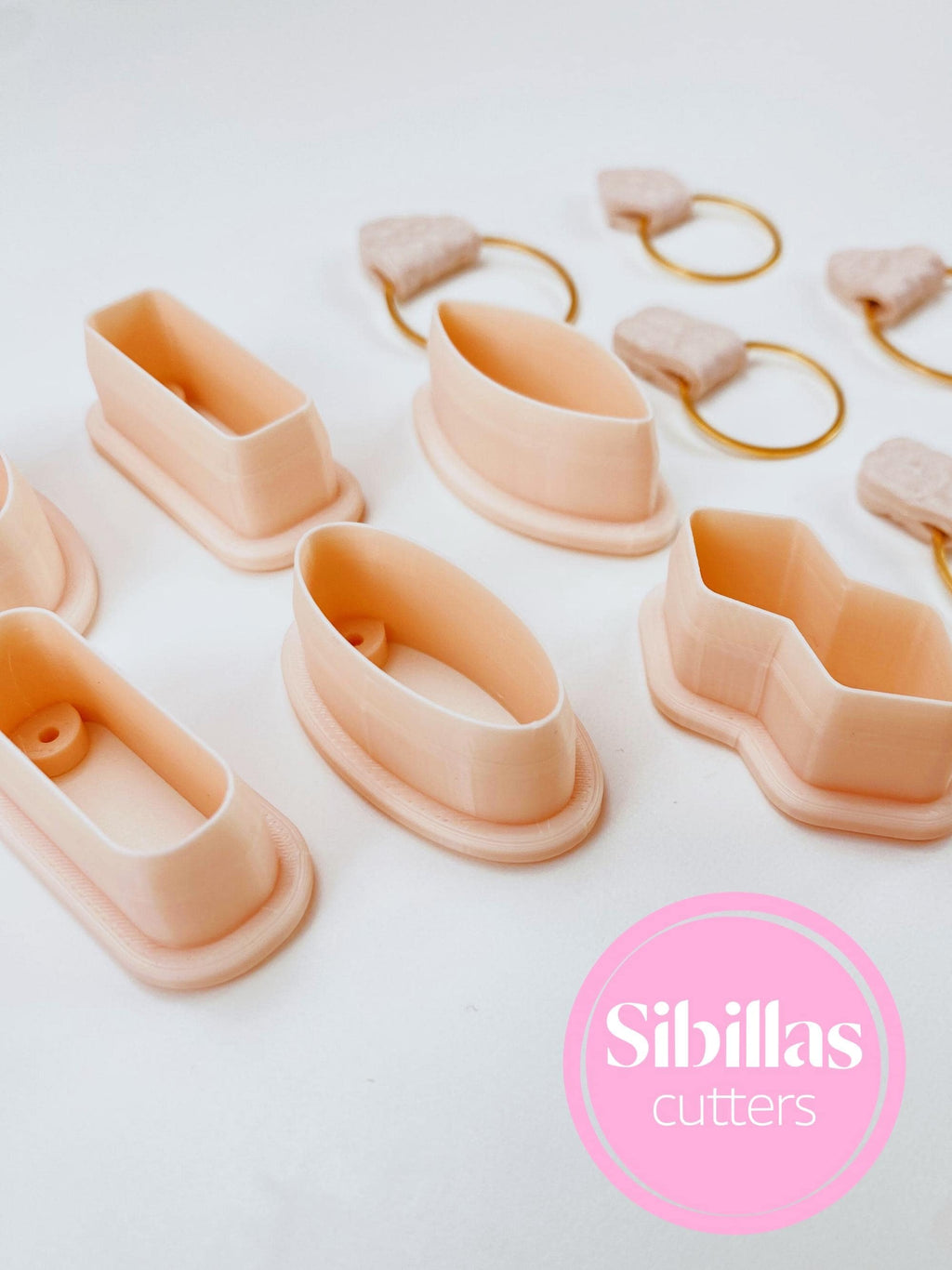 DIY jewelry tool: leather connector clay cutter for polymer clay earrings and charms