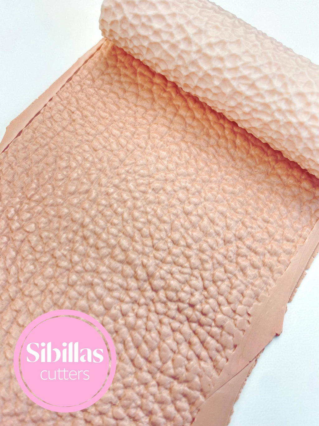 Natural leather clay embossing roller for DIY polymer clay and crafting projects