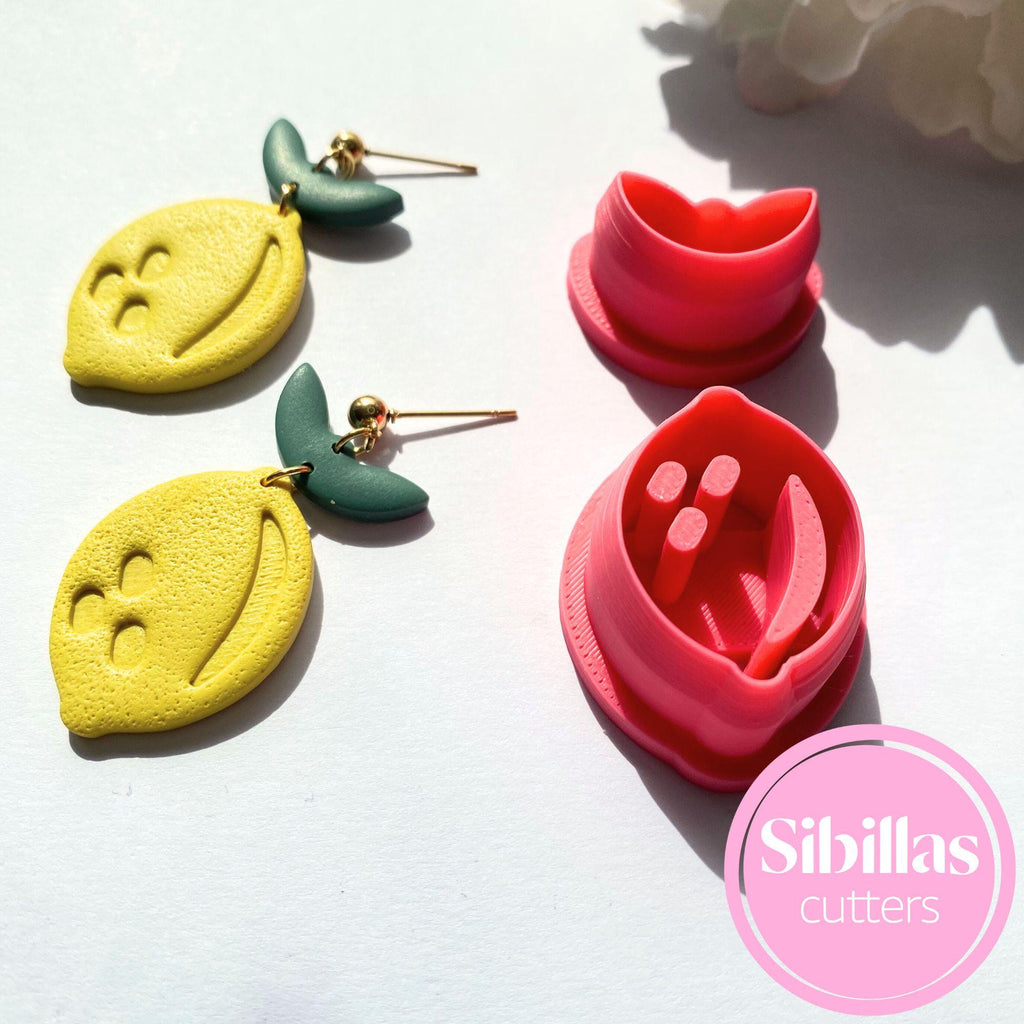 DIY crafting tool: lemon dangle cutters for polymer clay earrings and cute projects