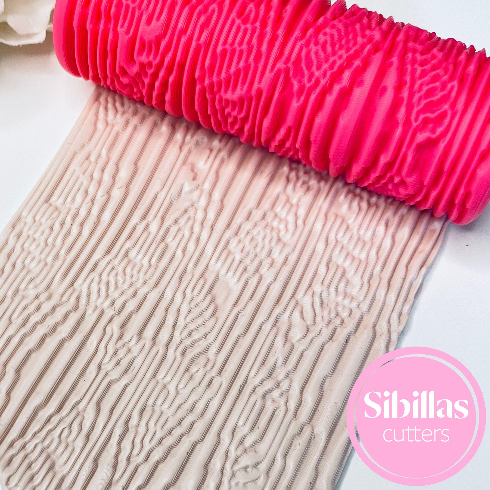 Abstract lines clay texture roller for polymer clay, earrings, and DIY jewelry