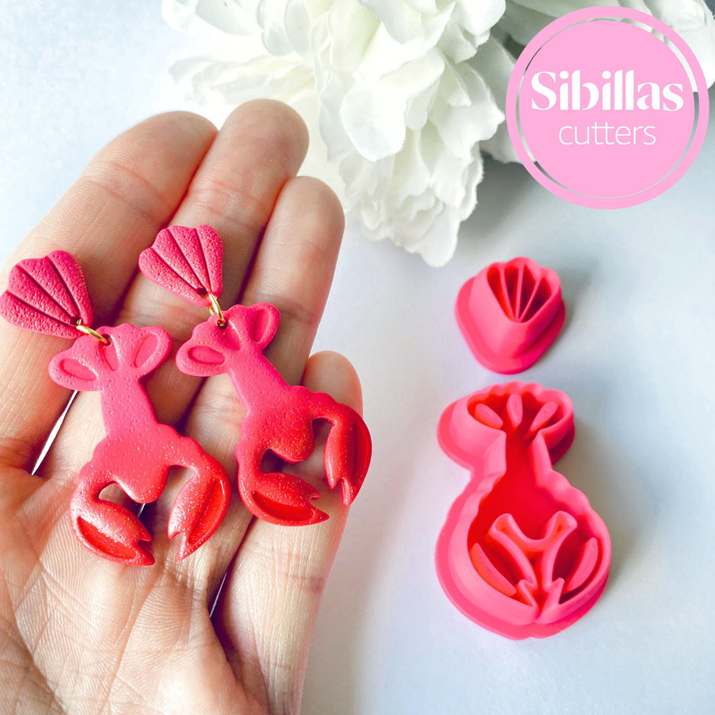 crawfish shape cutter for polymer clay crafts