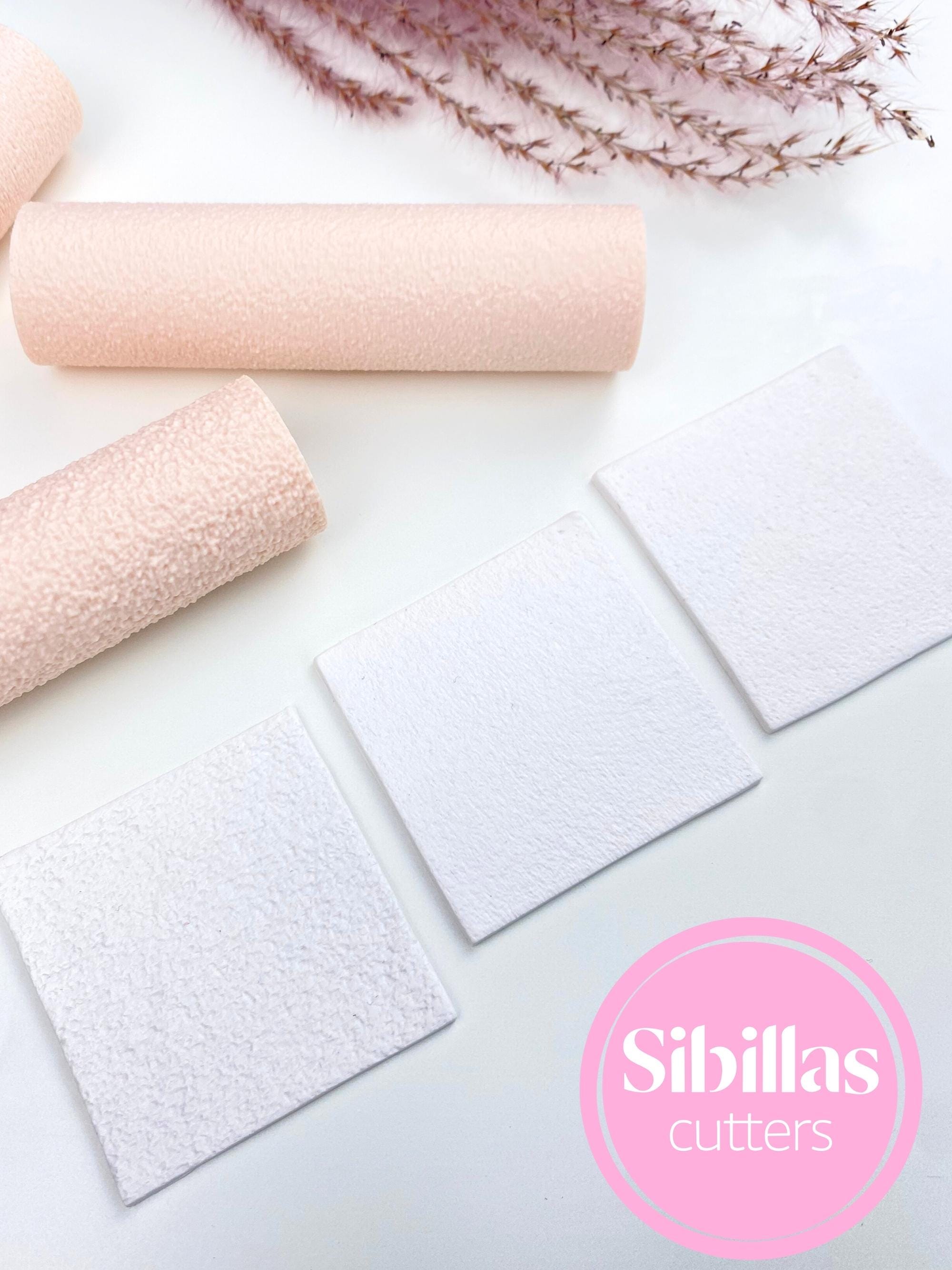 Sandpaper texture roller for polymer clay with rough surface embossing pattern