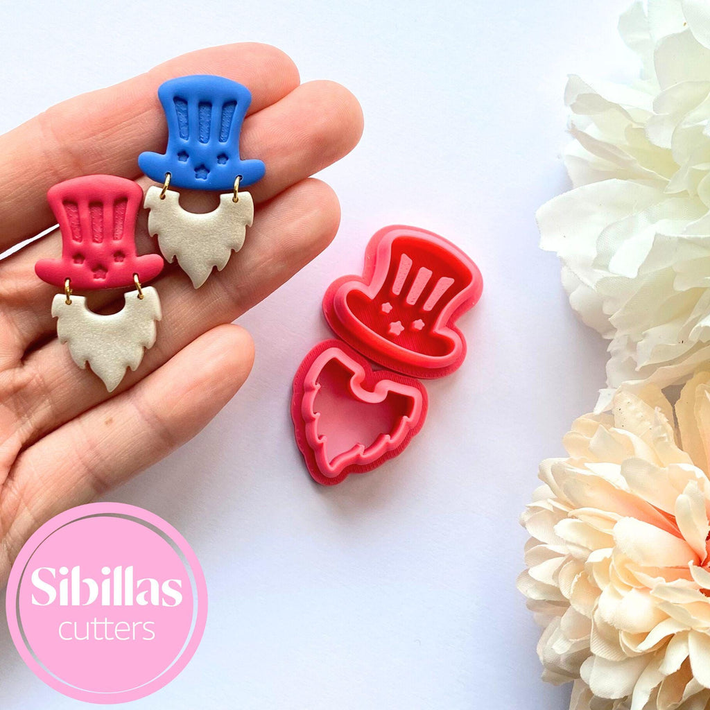 USA gnome cutter set for creating polymer clay earrings, charms, and decorations