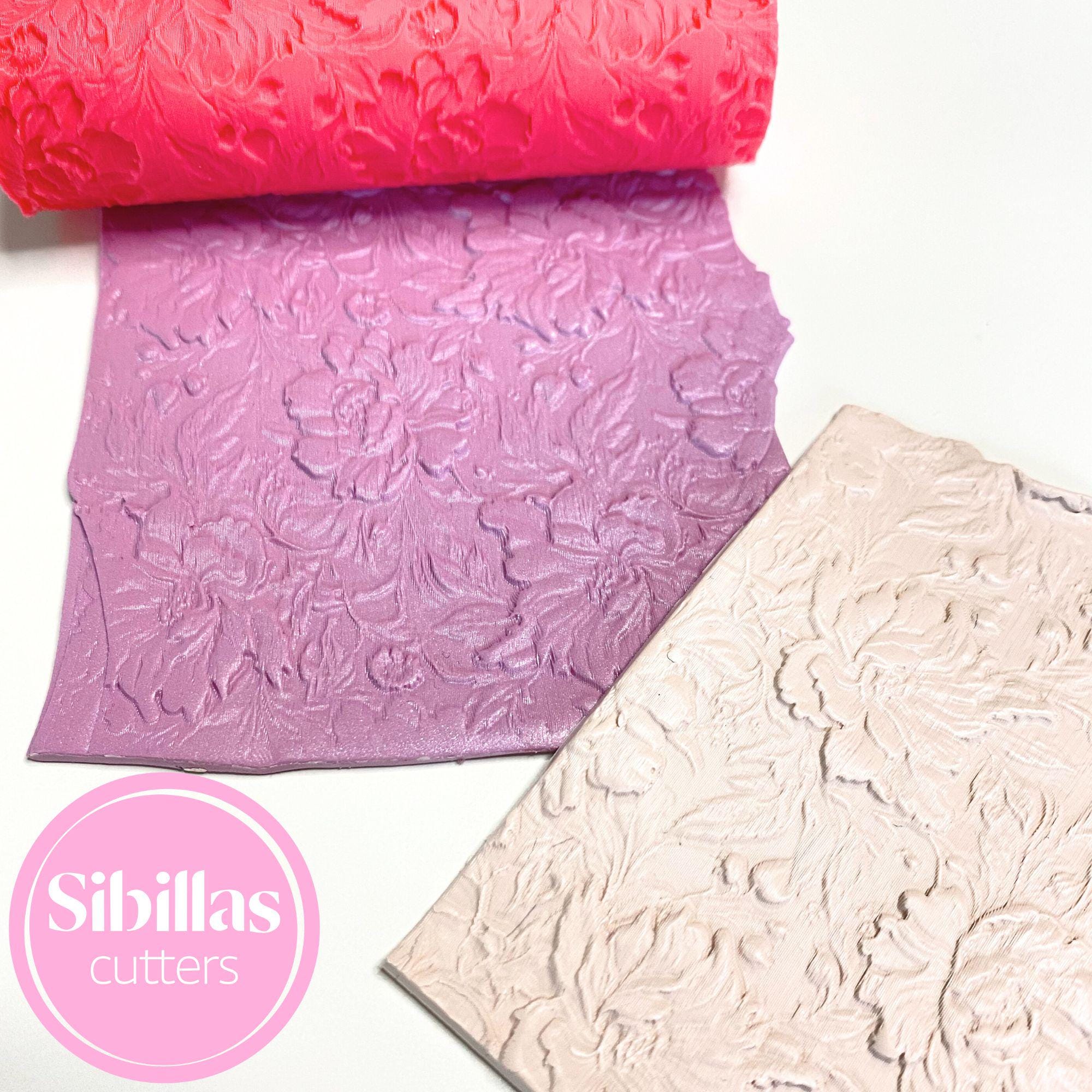 Peony flower clay texture roller for polymer clay, jewelry making, and crafts