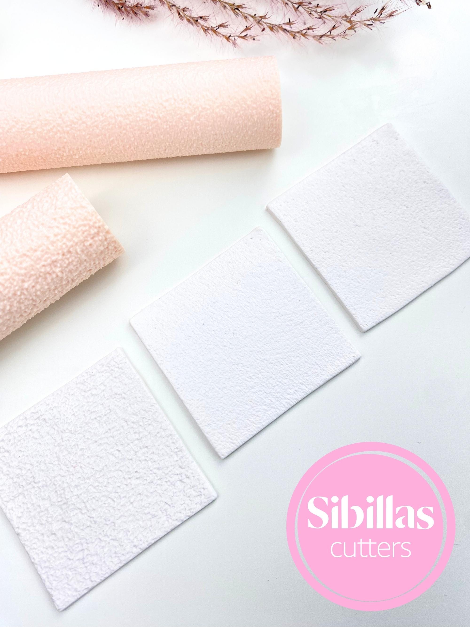 Sandpaper texture roller for polymer clay with rough surface embossing pattern