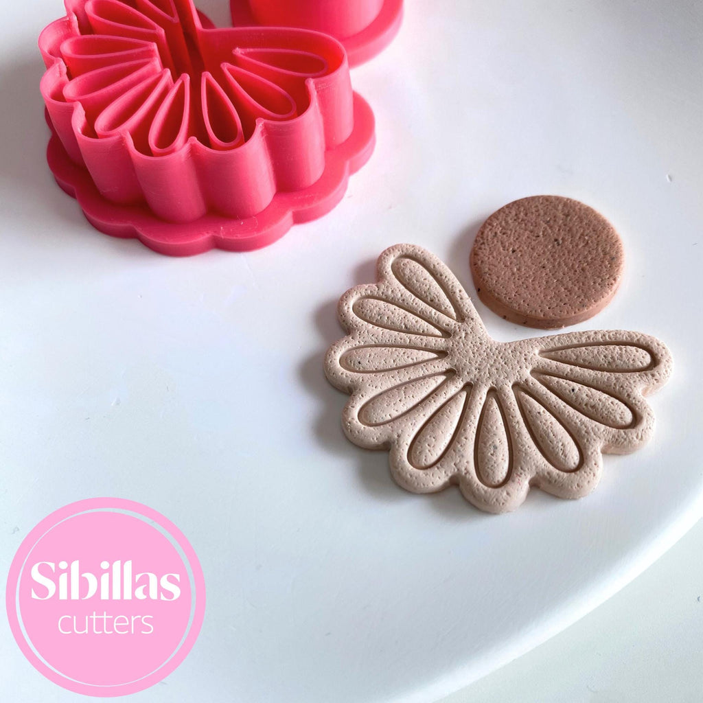 Boho embossed polymer clay cutter for making abstract earrings and handmade jewelry