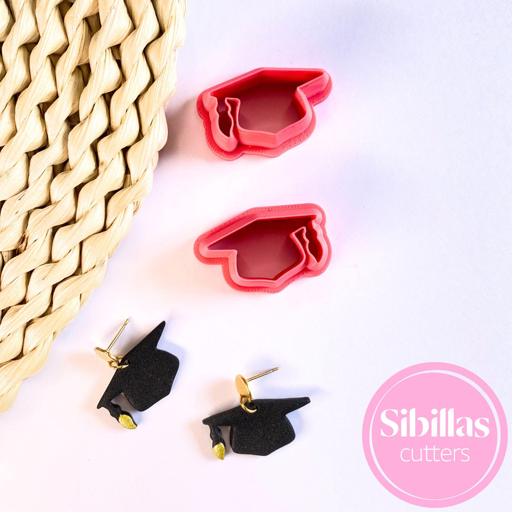 Polymer clay cutter in graduation cap design for handmade graduation crafts