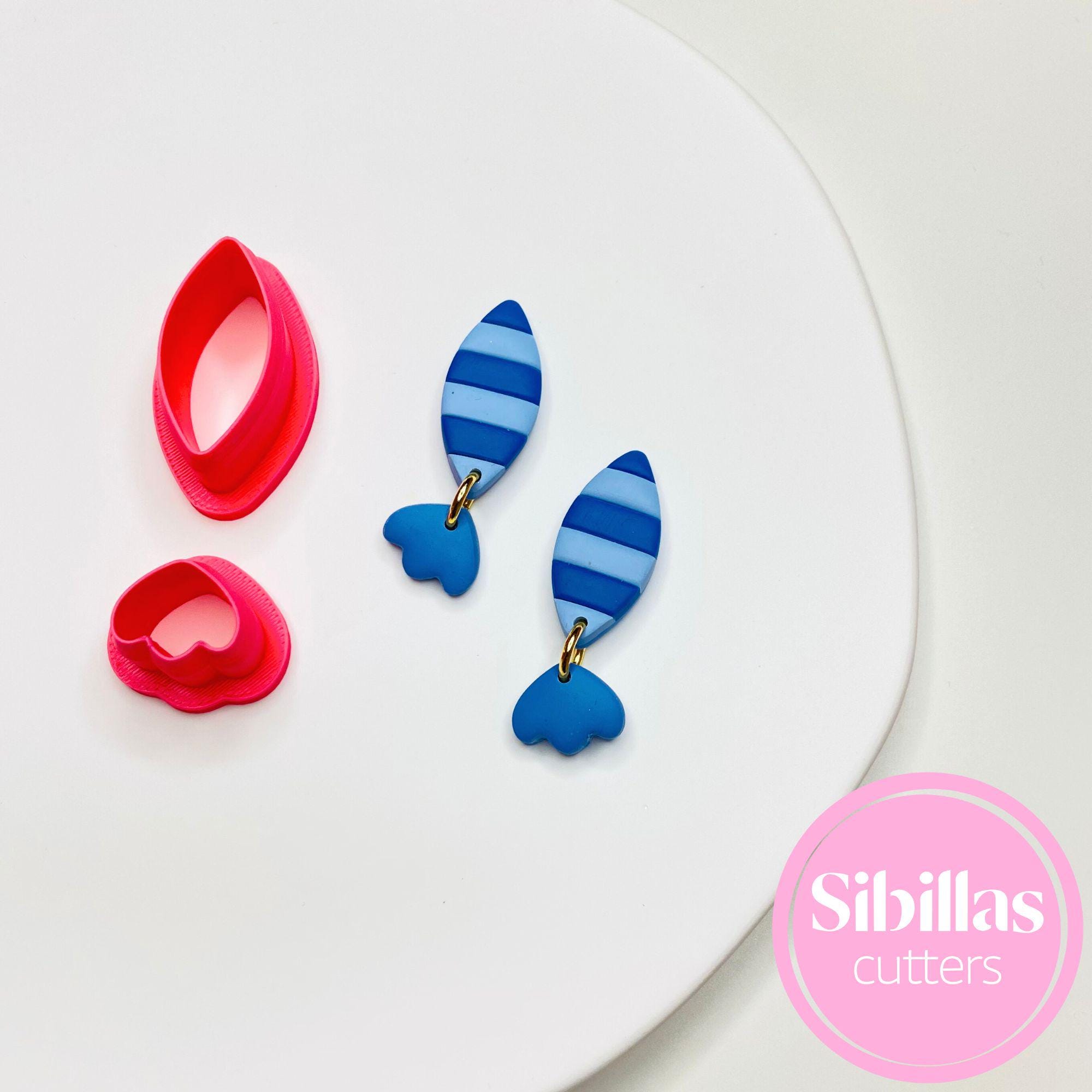 DIY jewelry tool: fish polymer clay cutter for ocean, sea life, and nautical projects