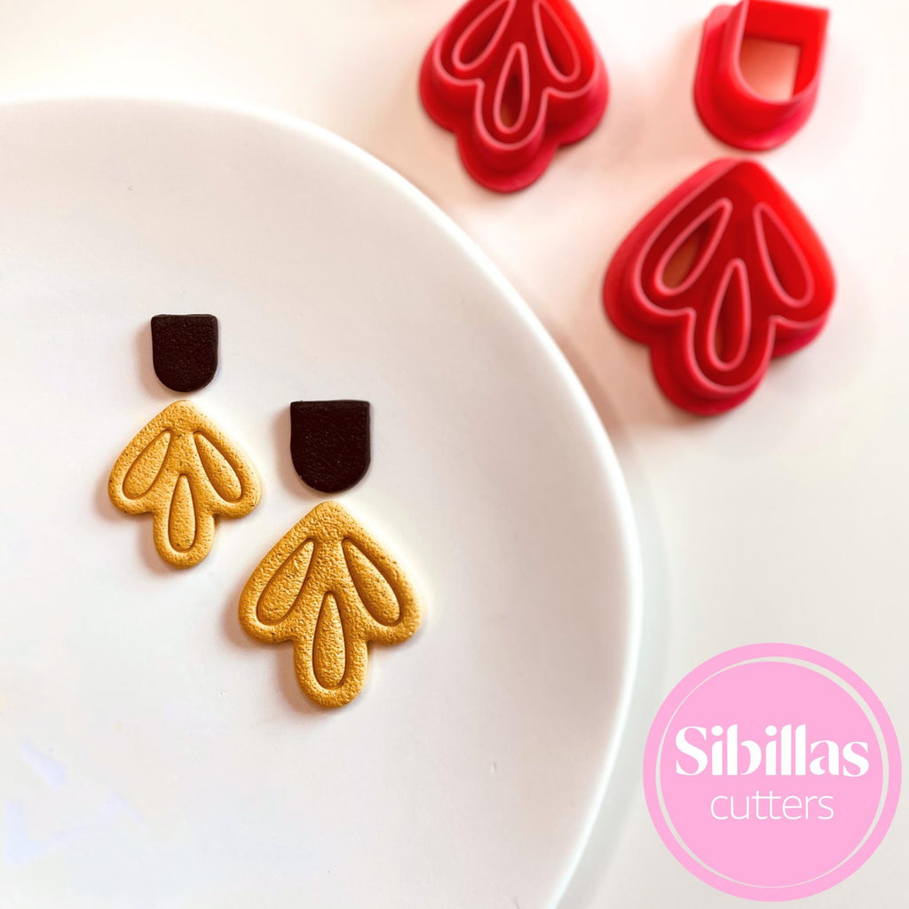 boho earring mold polymer clay cutter set