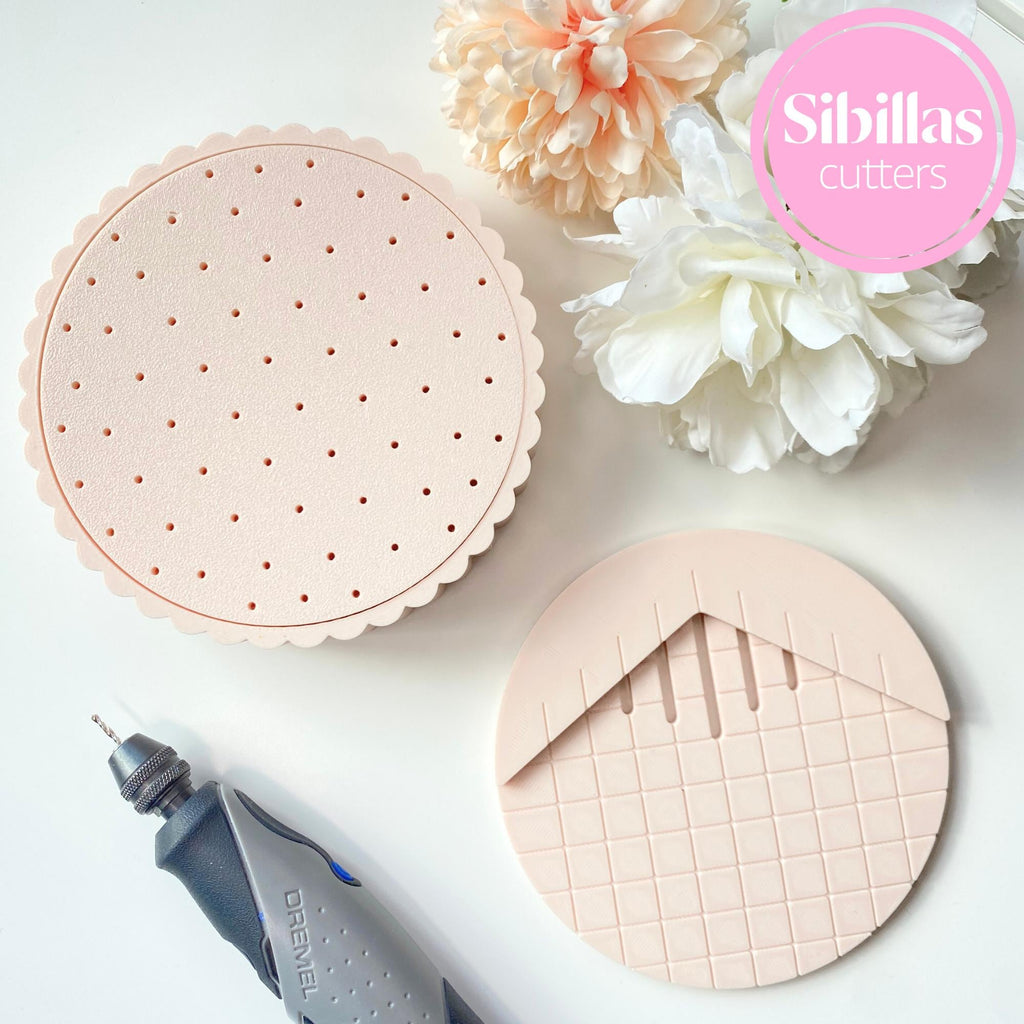 Clay jewelry making tool for accurately drilling holes in polymer clay earrings and charms