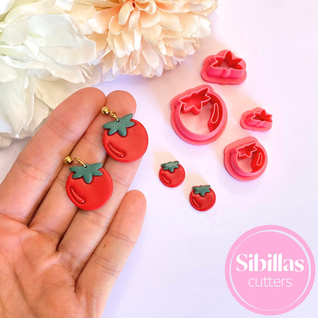 DIY crafting tool: tomato clay cutter set for polymer clay, fondant, and small projects