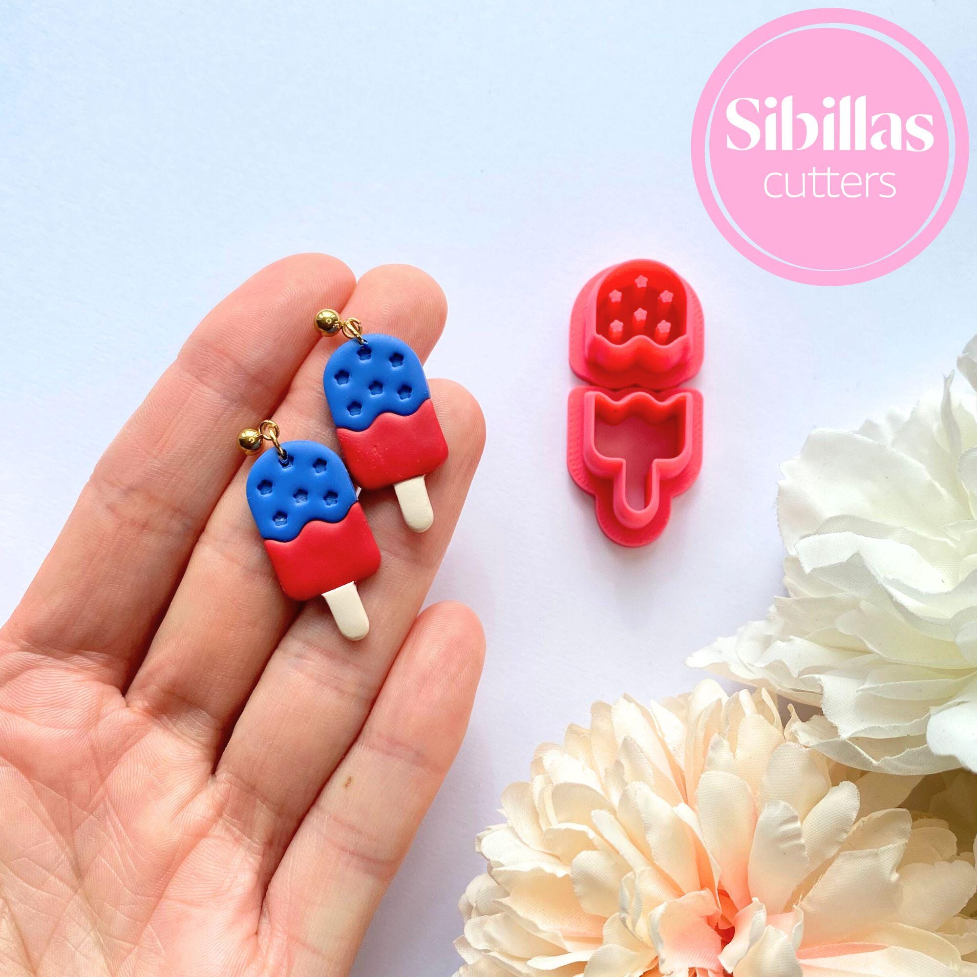 Fourth of July popsicle polymer clay cutter for handmade patriotic designs
