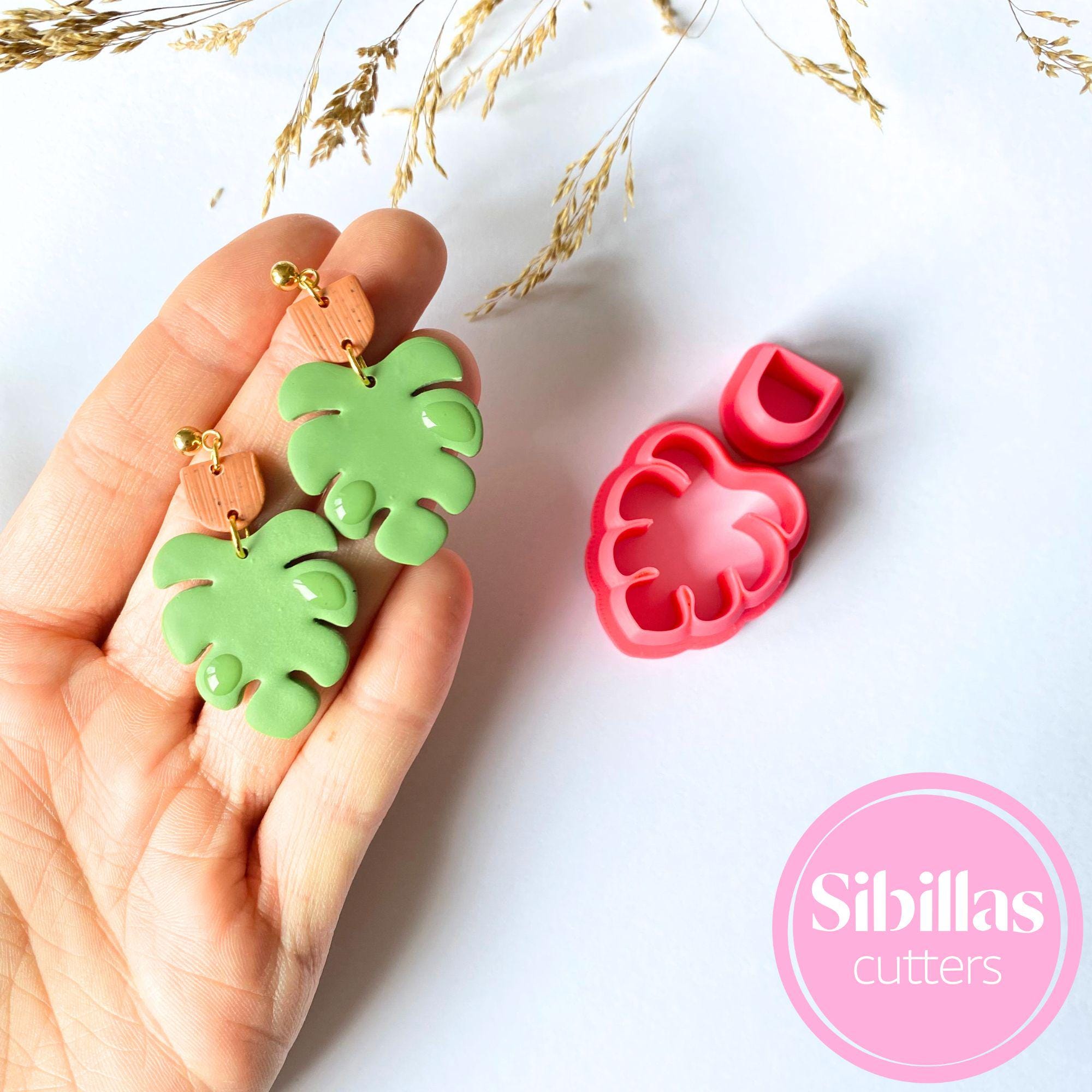 Tropical Monstera leaf-shaped cutter for clay, fondant, and other craft materials